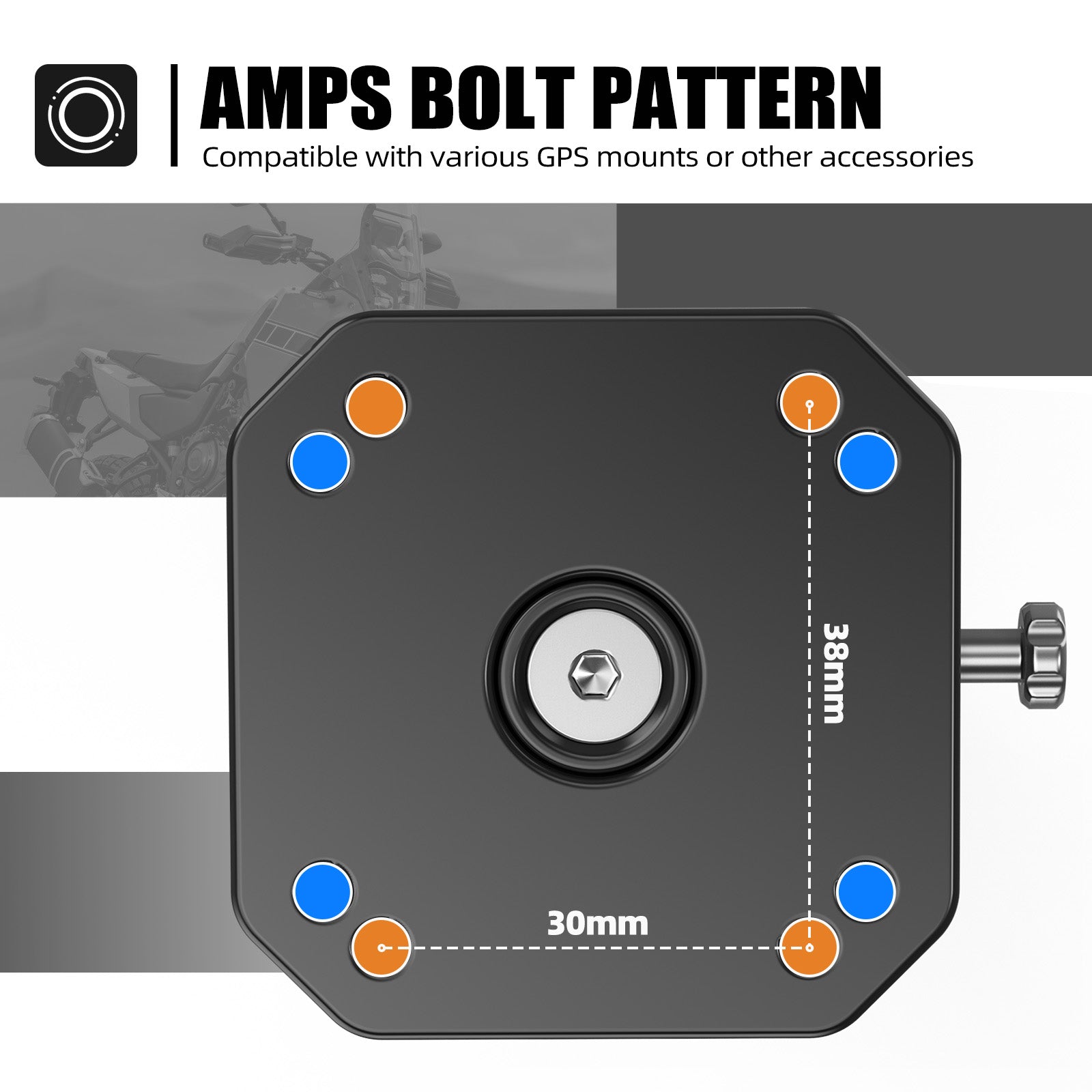 Universal Motorcycle Rotatable AMPS GPS Swivel Mount Bracket