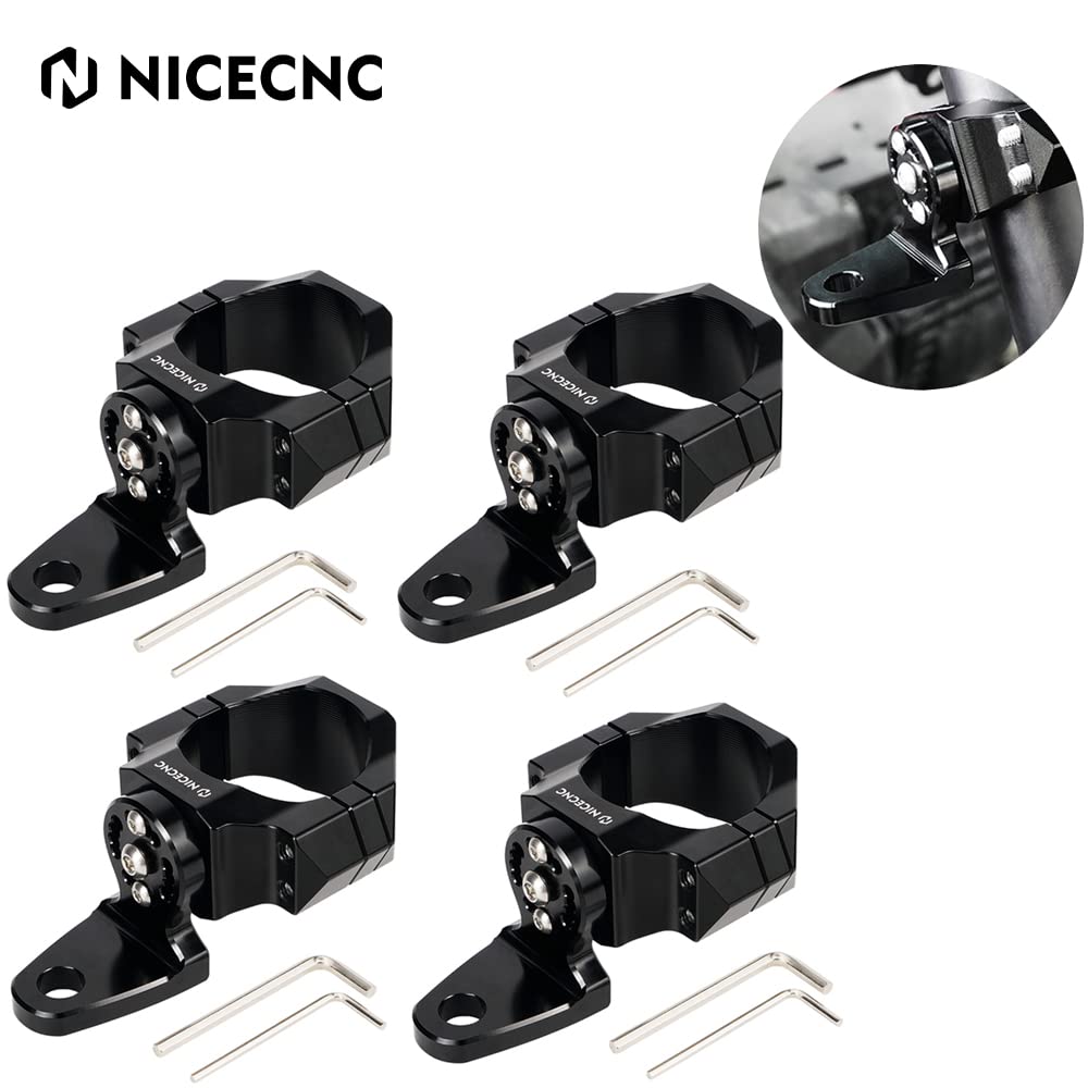 Whip Light Flagpole Light Mount Bracket Adjustable For 1.75-2" Roll Cage UTV ATV