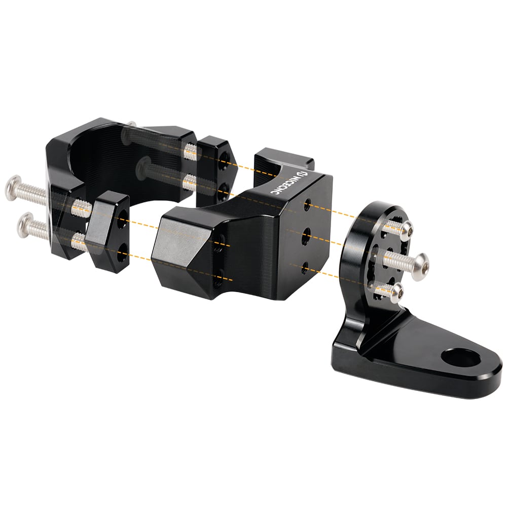 Whip Light Flagpole Light Mount Bracket Adjustable For 1.75-2" Roll Cage UTV ATV