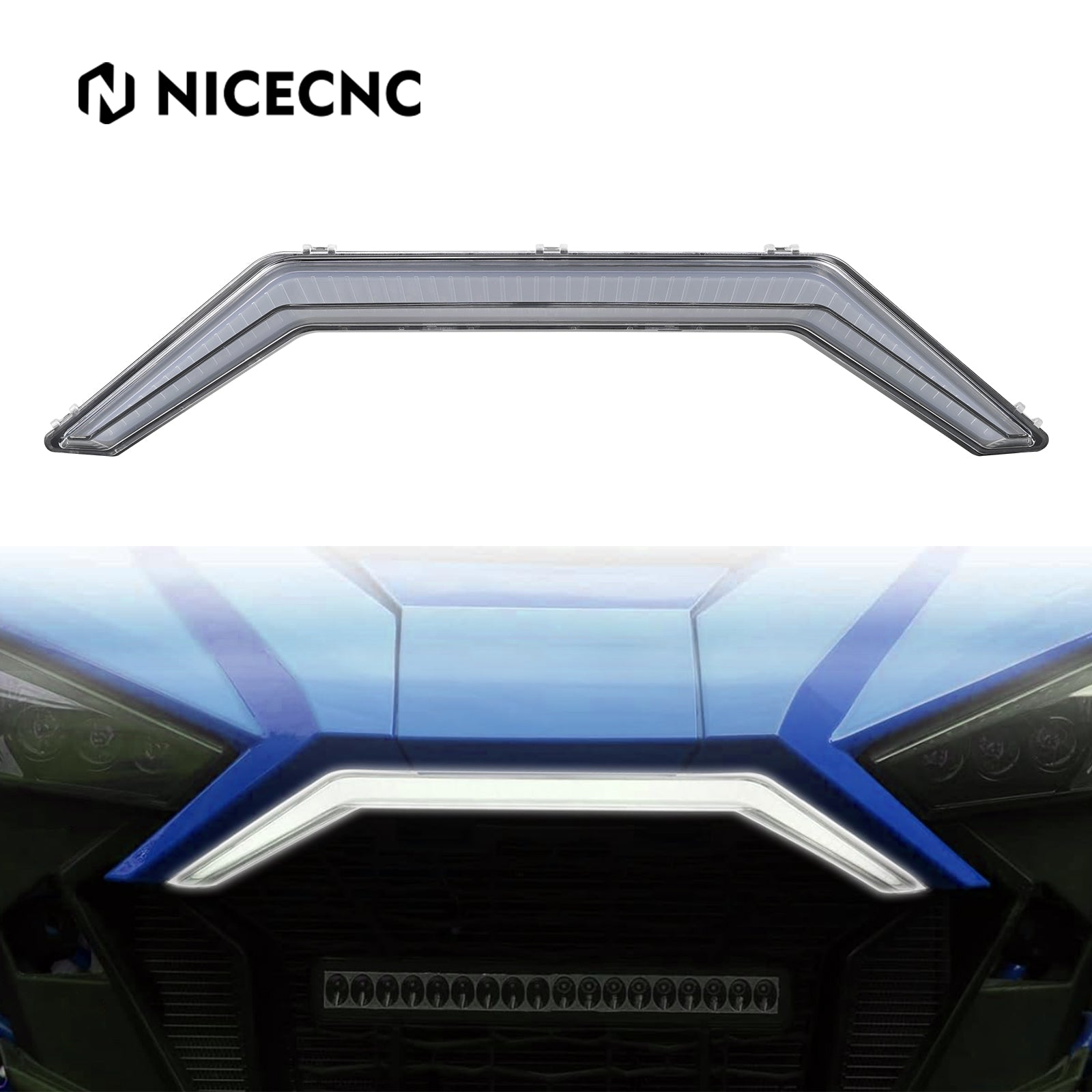 UTV Front Accent Light LED Center Front Grill Light For Polaris RZR PRO XP