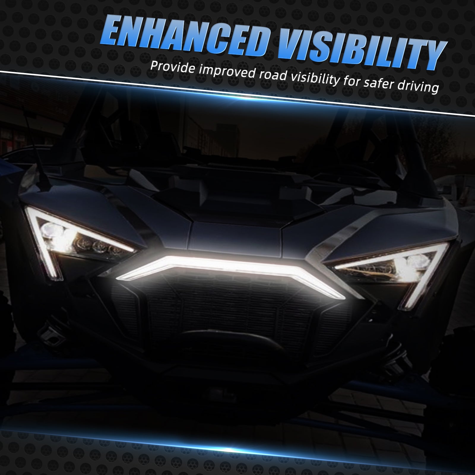 UTV Front Accent Light LED Center Front Grill Light For Polaris RZR PRO XP