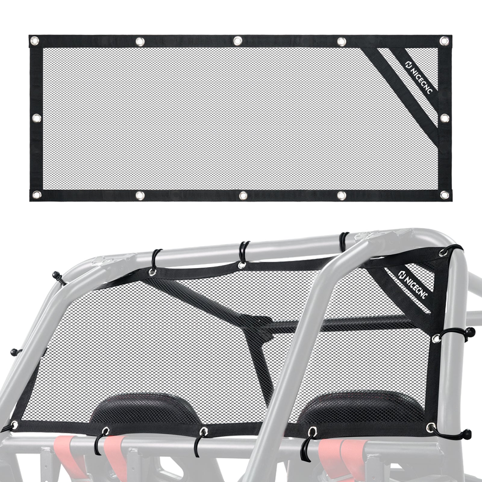 UTV Rear Window Net Mesh Shade Shield For Polaris RZR XP 1000 TURBO 900