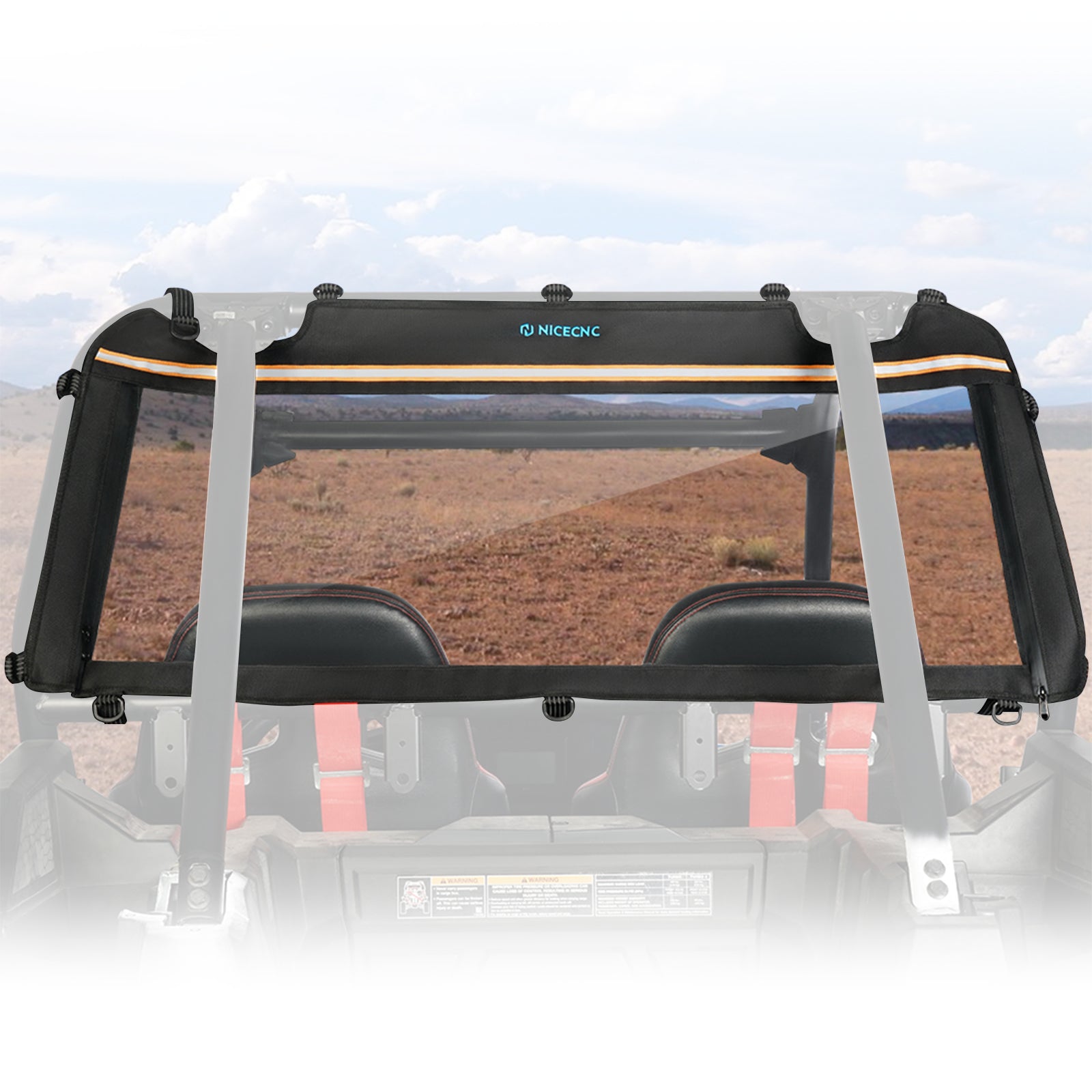 UTV Rear Window Net Mesh Shade Shield For Polaris RZR XP 1000 TURBO 900