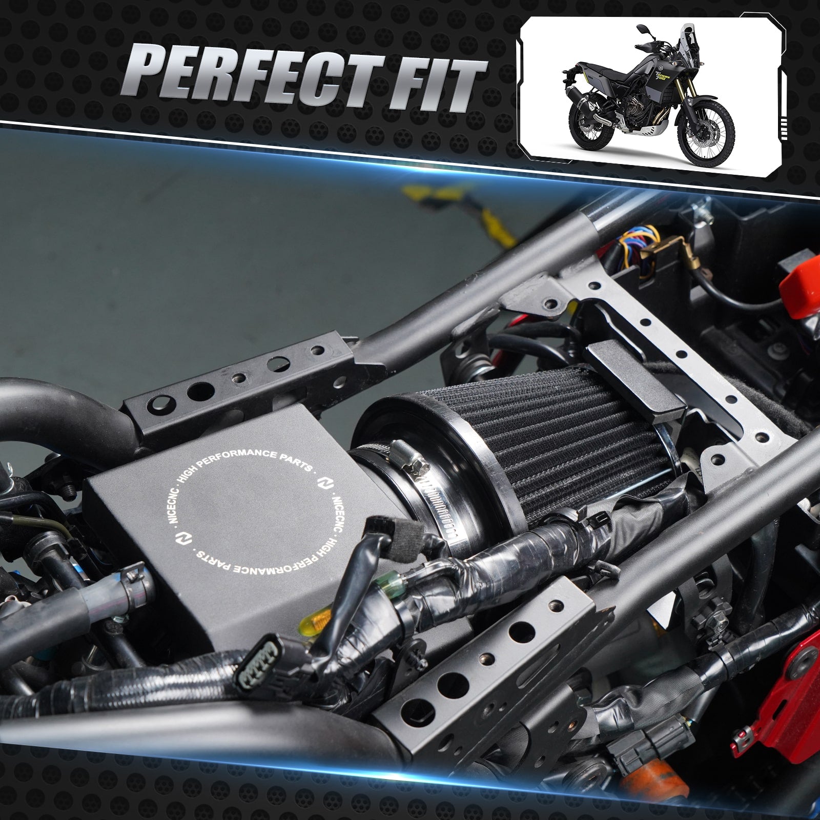 Air Filter Box Assembly For Yamaha Tenere 700 /XTZ700 2020-2024 Rally Edition 2022-2024