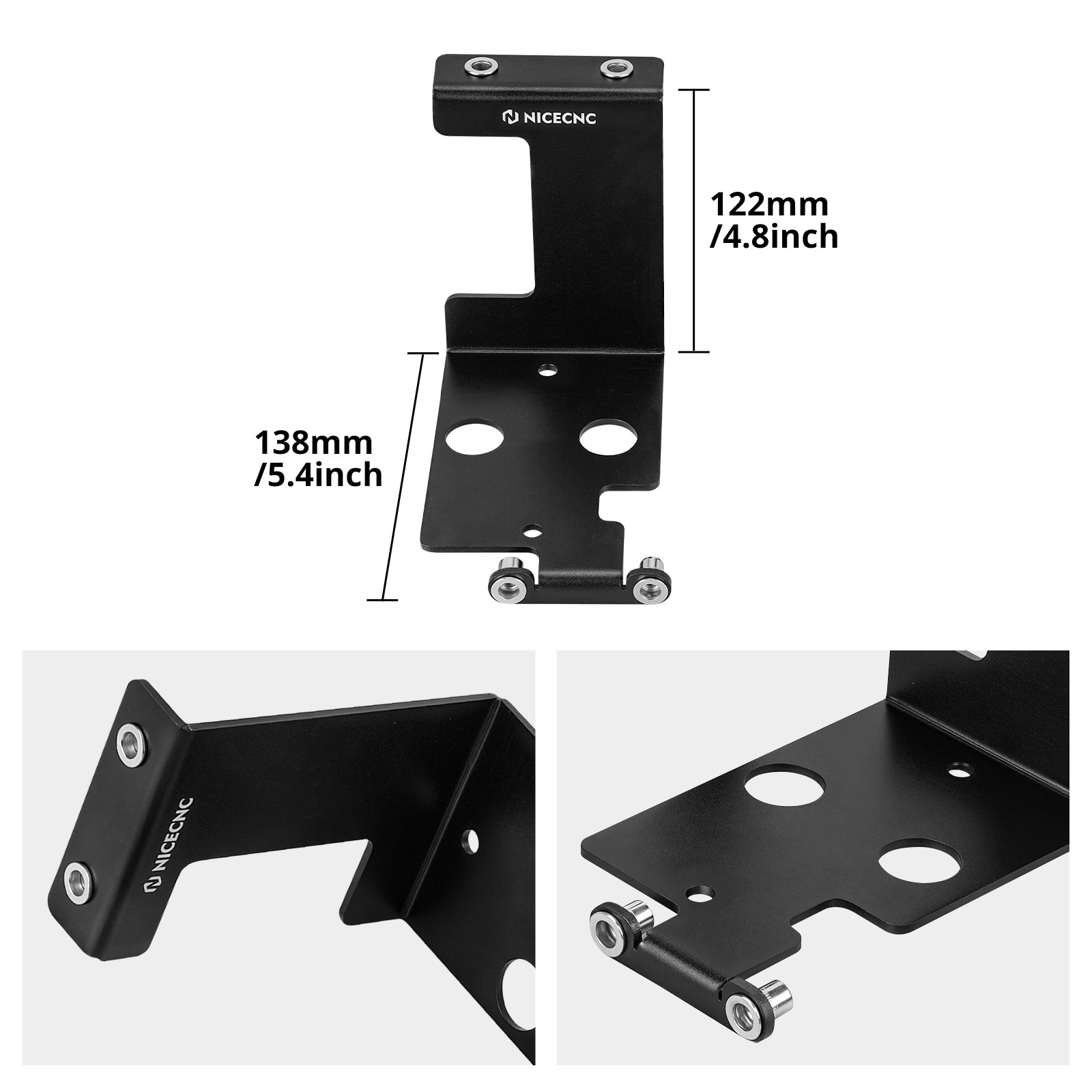 ATV Coolant Reservoir Relocation Bracket Front Mount For Yamaha Banshee 350