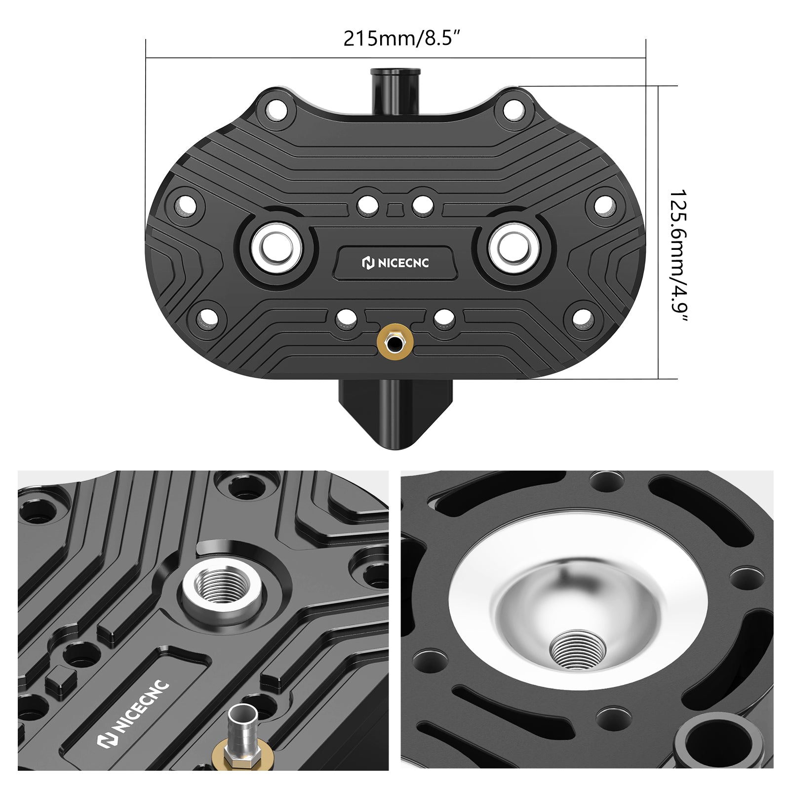 Finned Cylinder Head with 21CC Dome For Yamaha Banshee 350