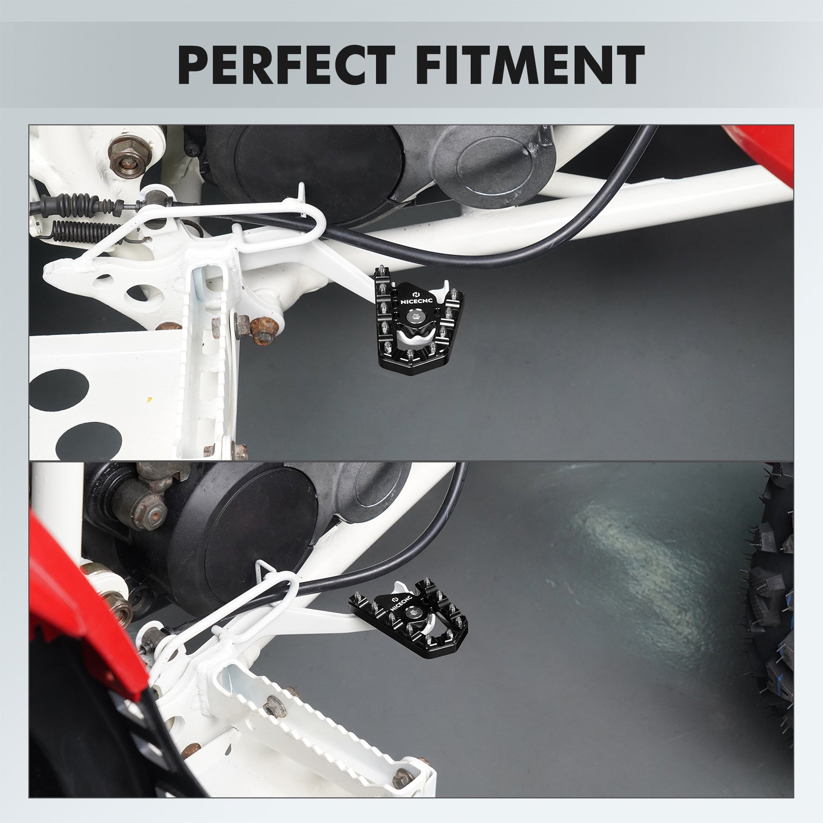 ATV Wide Rear Brake Pedal Lever Extender Tip Pad For Yamaha Blaster 200