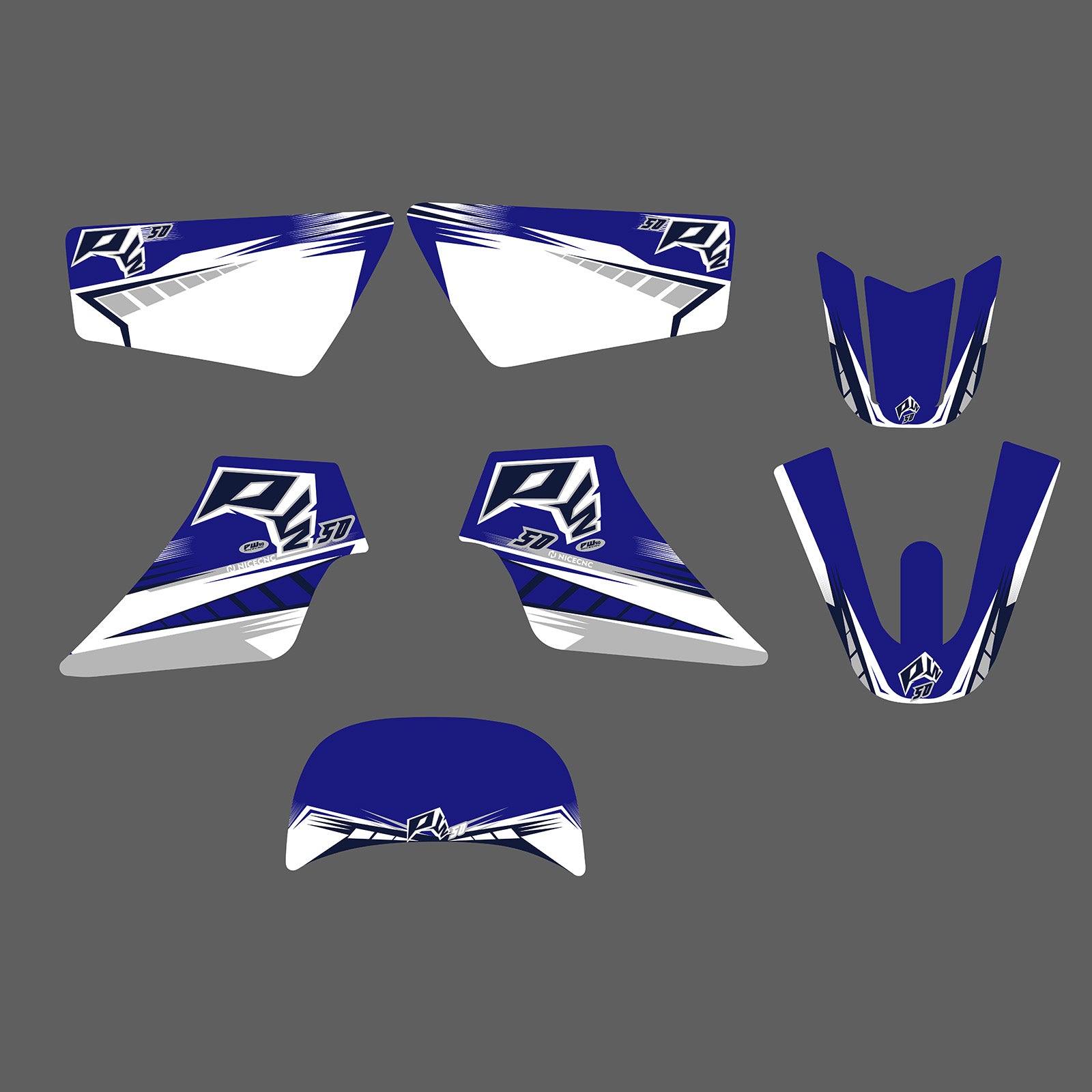 Motorcycle Team Full Graphics Background Sticker Decal Kits For YAMAHA PW50 ALL YEARS