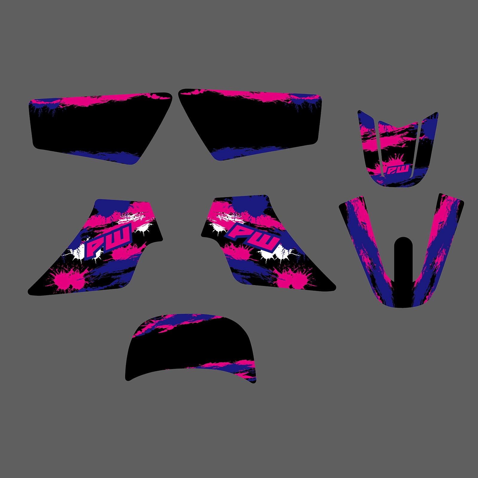 Motorcycle Team Full Graphics Background Sticker Decal Kits For YAMAHA PW50 ALL YEARS