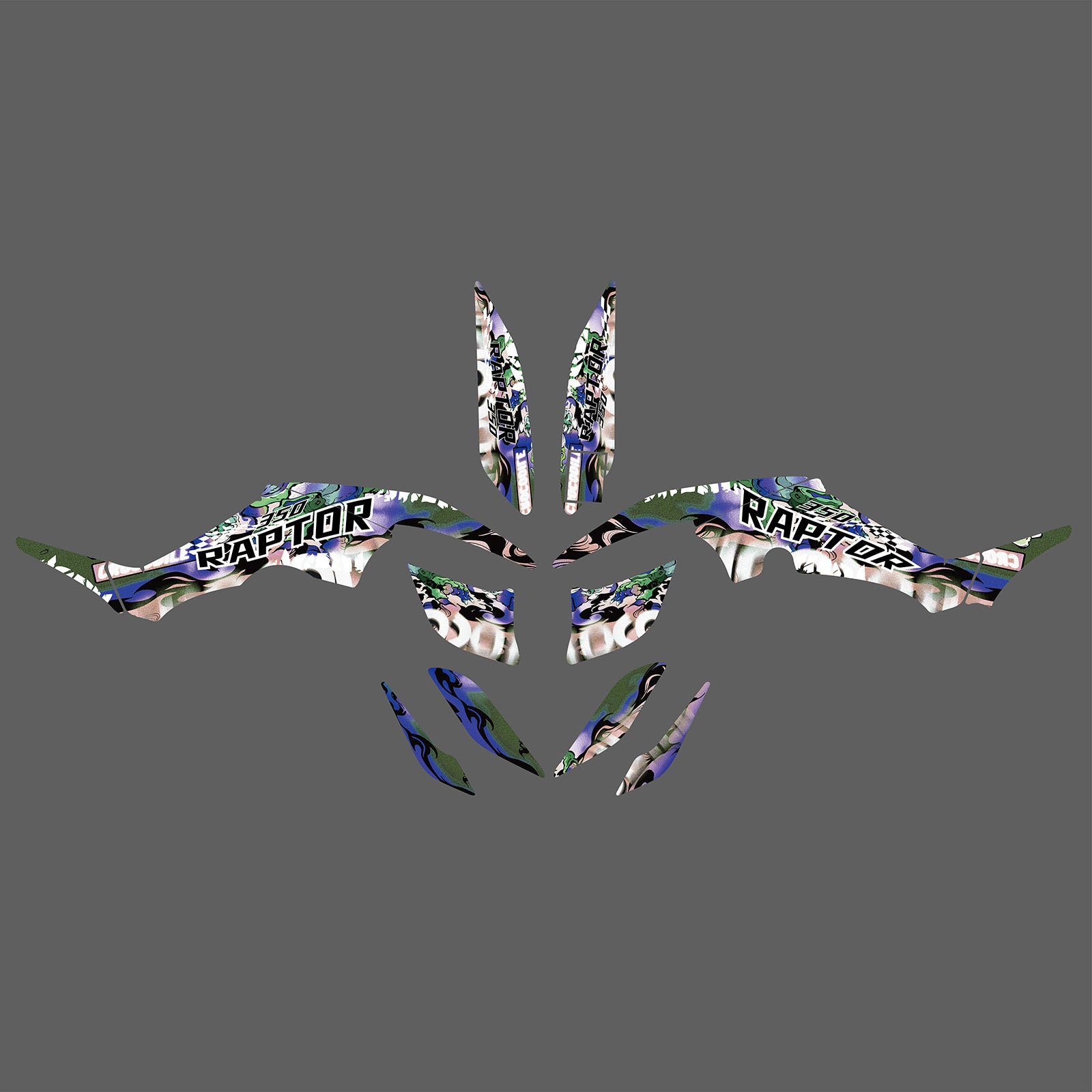 ATV Full Graphics Decals Stickers Kit For YAMAHA RAPTOR 350 2004-Present