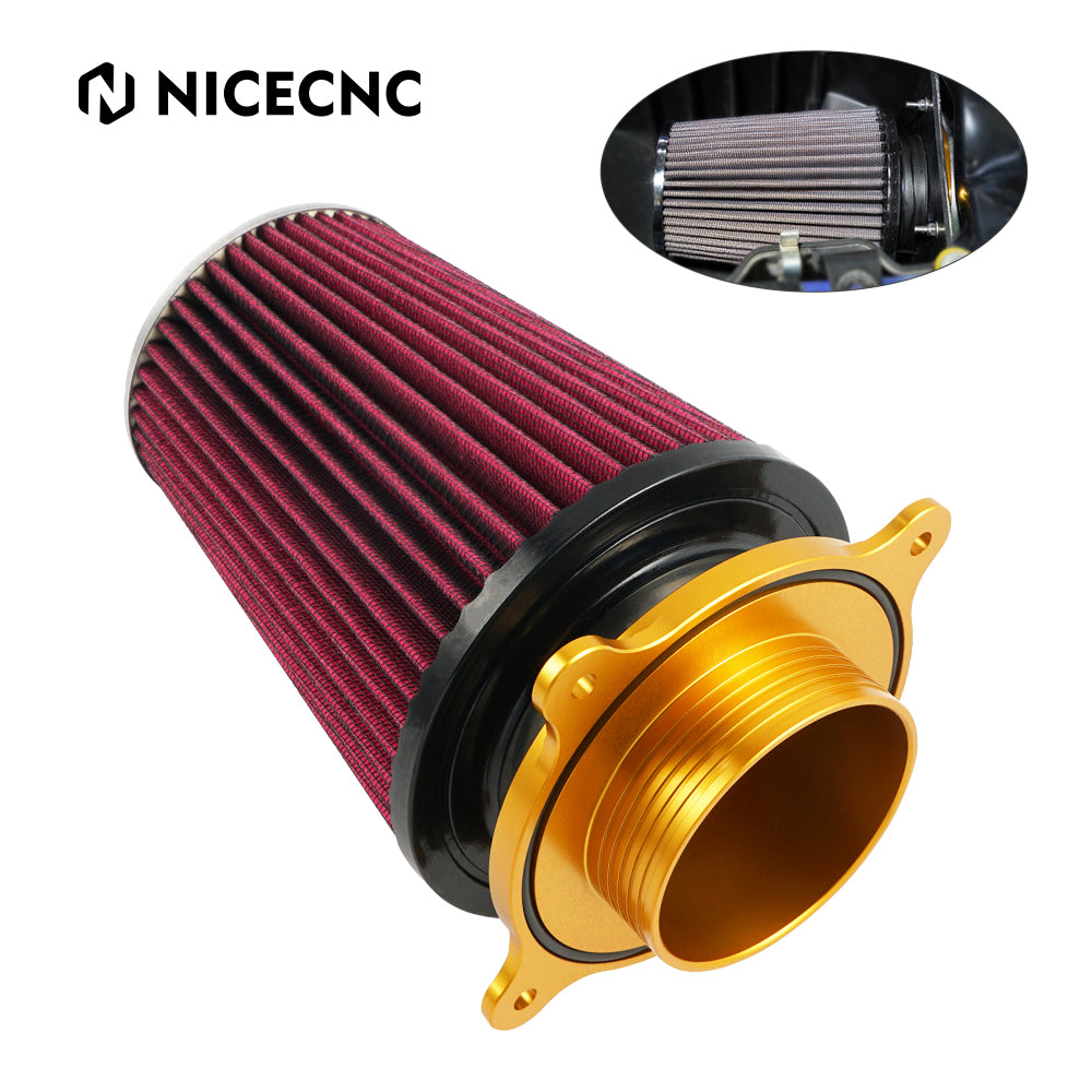 Air Filter Intake With Holder Adapter For Yamaha Raptor 700 2006-2024