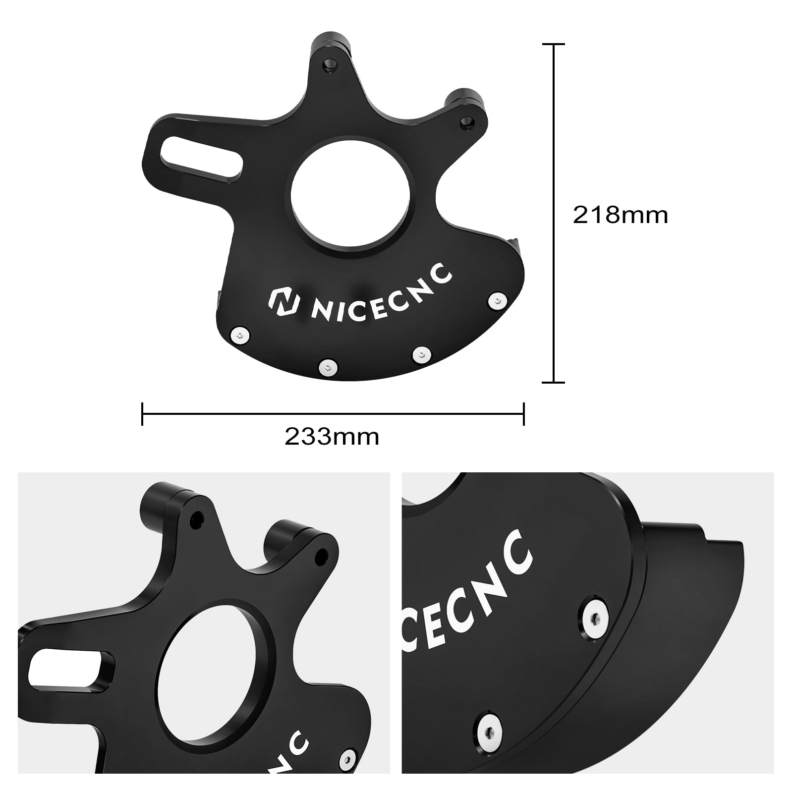 ATV Rear Brake Disc Rotor Cover Guard Caliper Bracket For Yamaha Raptor 700 2006-2012