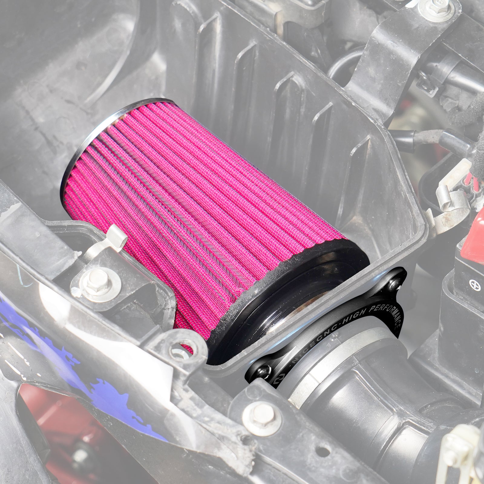 ATV High-Flow Air Filter Intake Cleaner Airbox Lid Cover Kit For Yamaha Raptor 700 R
