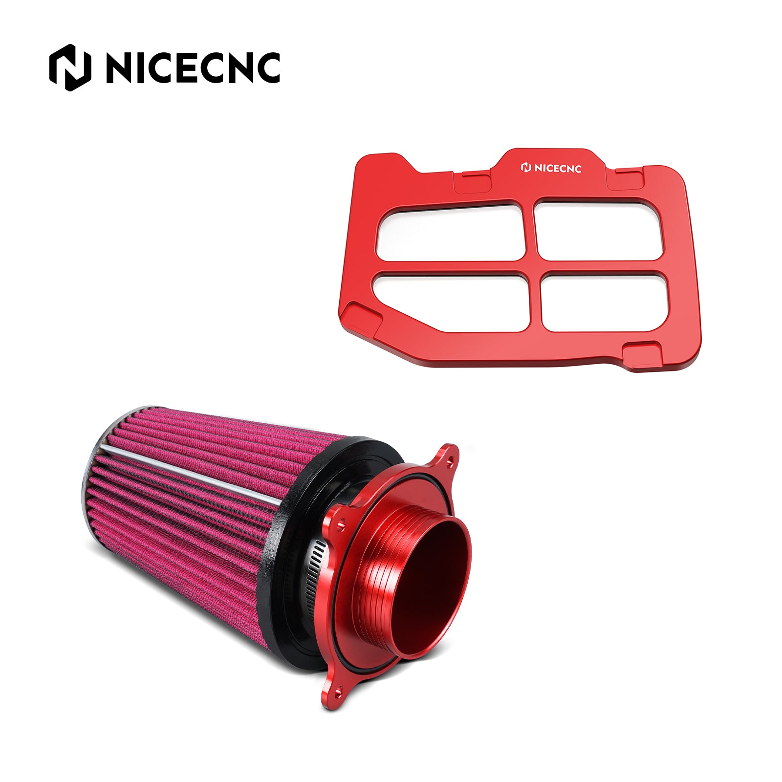 ATV High-Flow Air Filter Intake Cleaner Airbox Lid Cover Kit For Yamaha Raptor 700 R