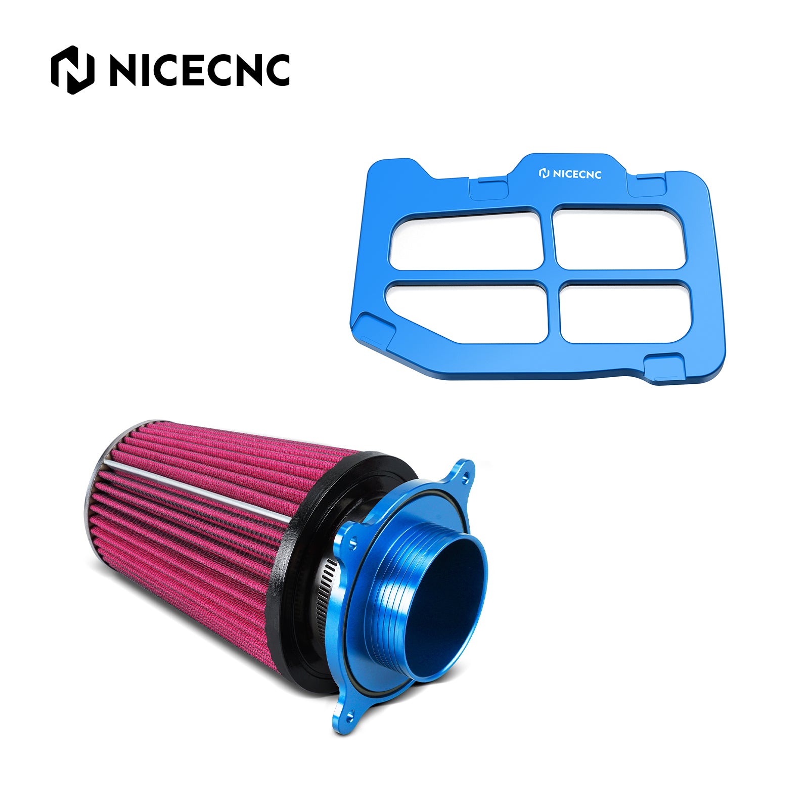 ATV High-Flow Air Filter Intake Cleaner Airbox Lid Cover Kit For Yamaha Raptor 700 R