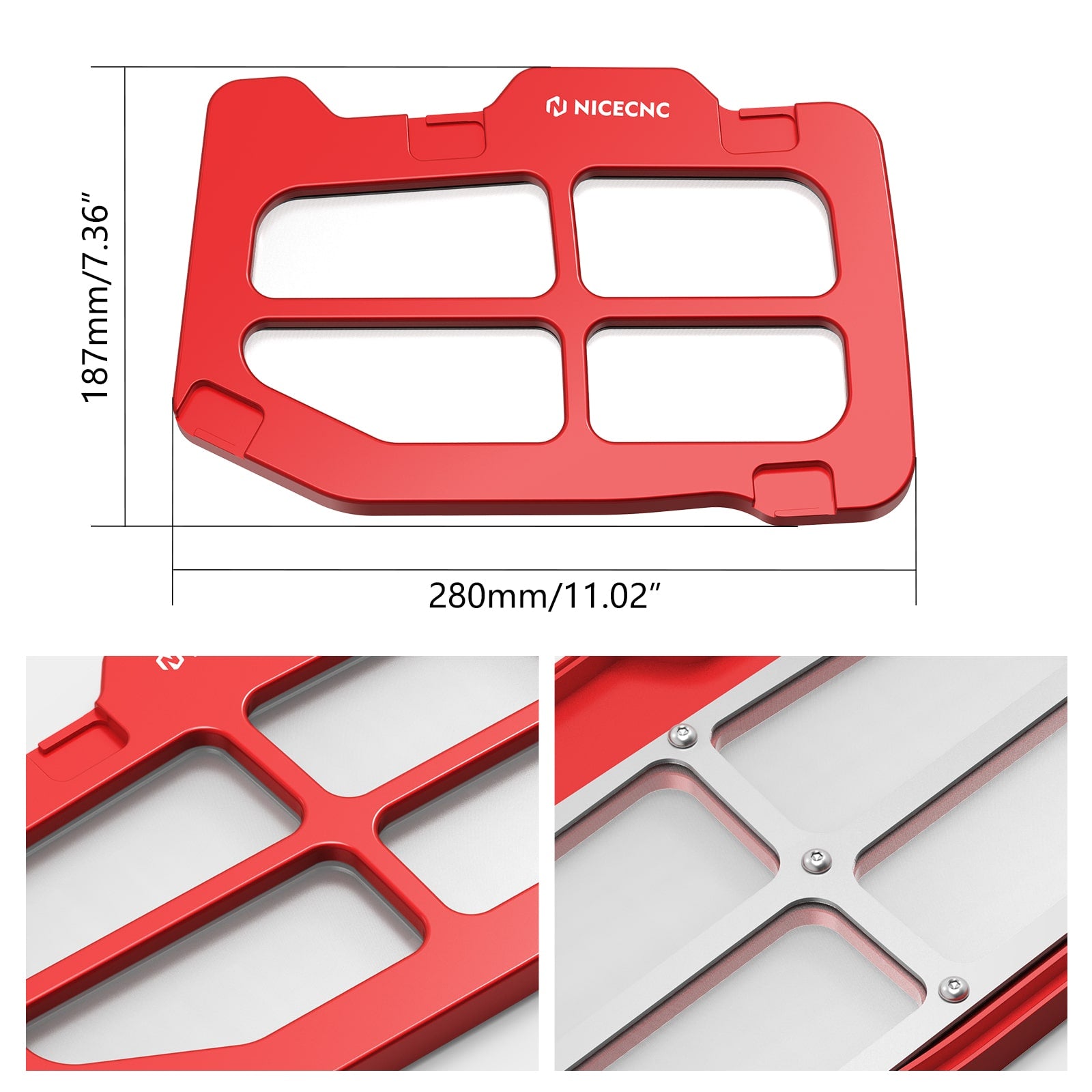 ATV High-Flow Air Filter Intake Cleaner Airbox Lid Cover Kit For Yamaha Raptor 700 R