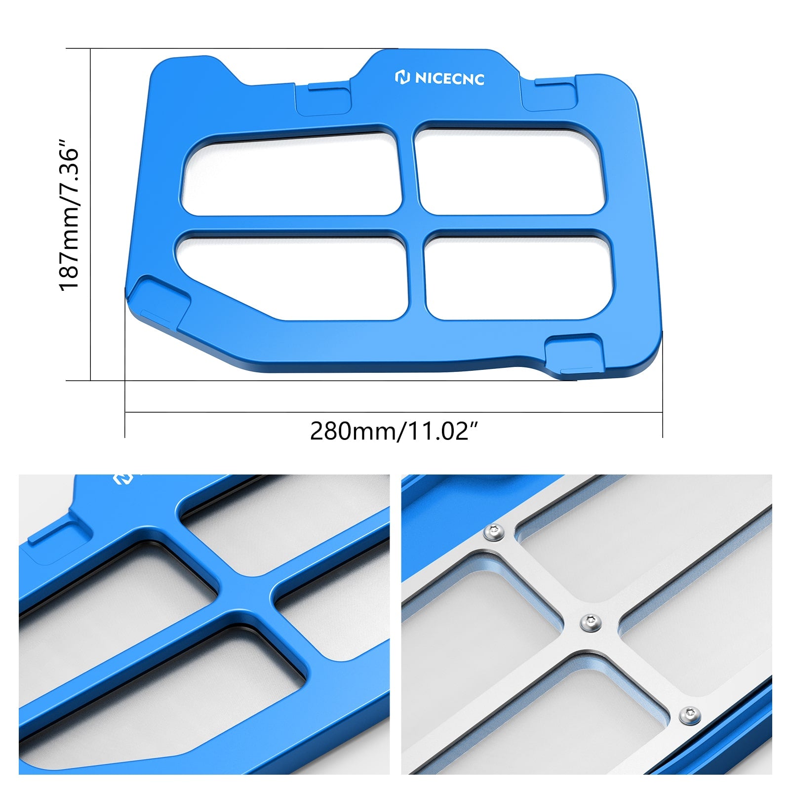ATV High-Flow Air Filter Intake Cleaner Airbox Lid Cover Kit For Yamaha Raptor 700 R