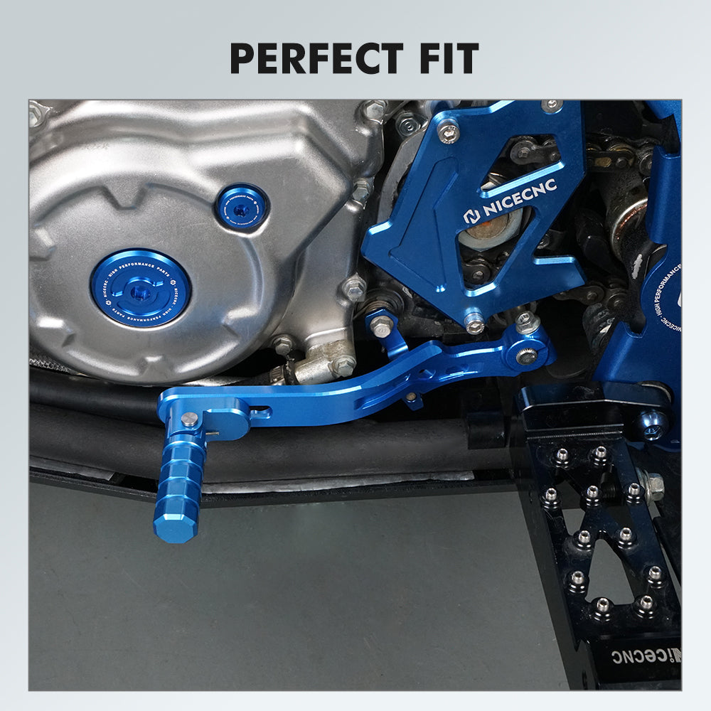 ATV Folding Shift Lever + Adjustable Rear Foot Brake Pedal For Yamaha Raptor 700 R 13-26