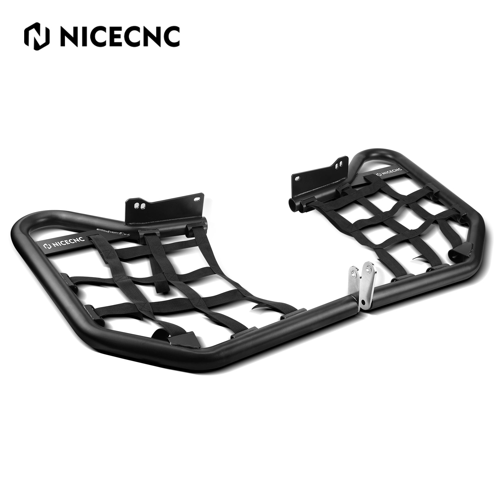 Foot Peg Nerf Bars Heel Guards w/Webbing For Yamaha Raptor 700 R 06-26