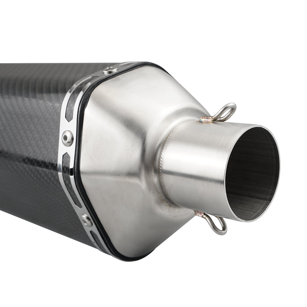 ATV Muffler Slip-On Exhaust Pipe Carbon Fiber For Yamaha Raptor 700