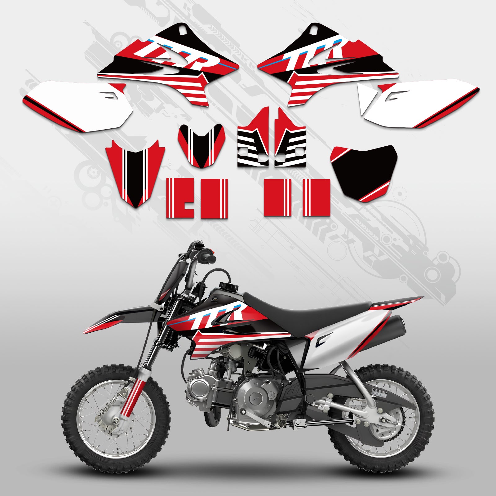 Motorcycle Full Graphics Decals Stickers Kit For YAMAHA TTR50 2006-2015