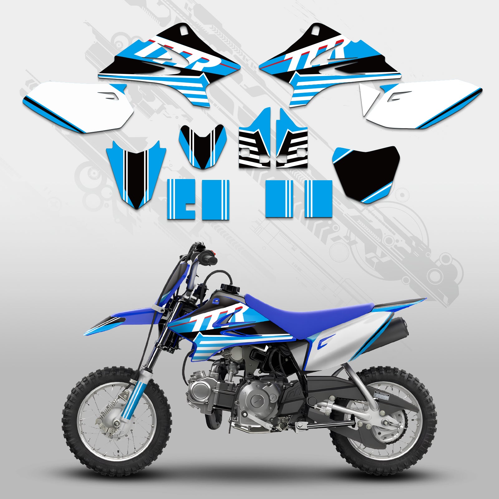 Motorcycle Full Graphics Decals Stickers Kit For YAMAHA TTR50 2006-2015