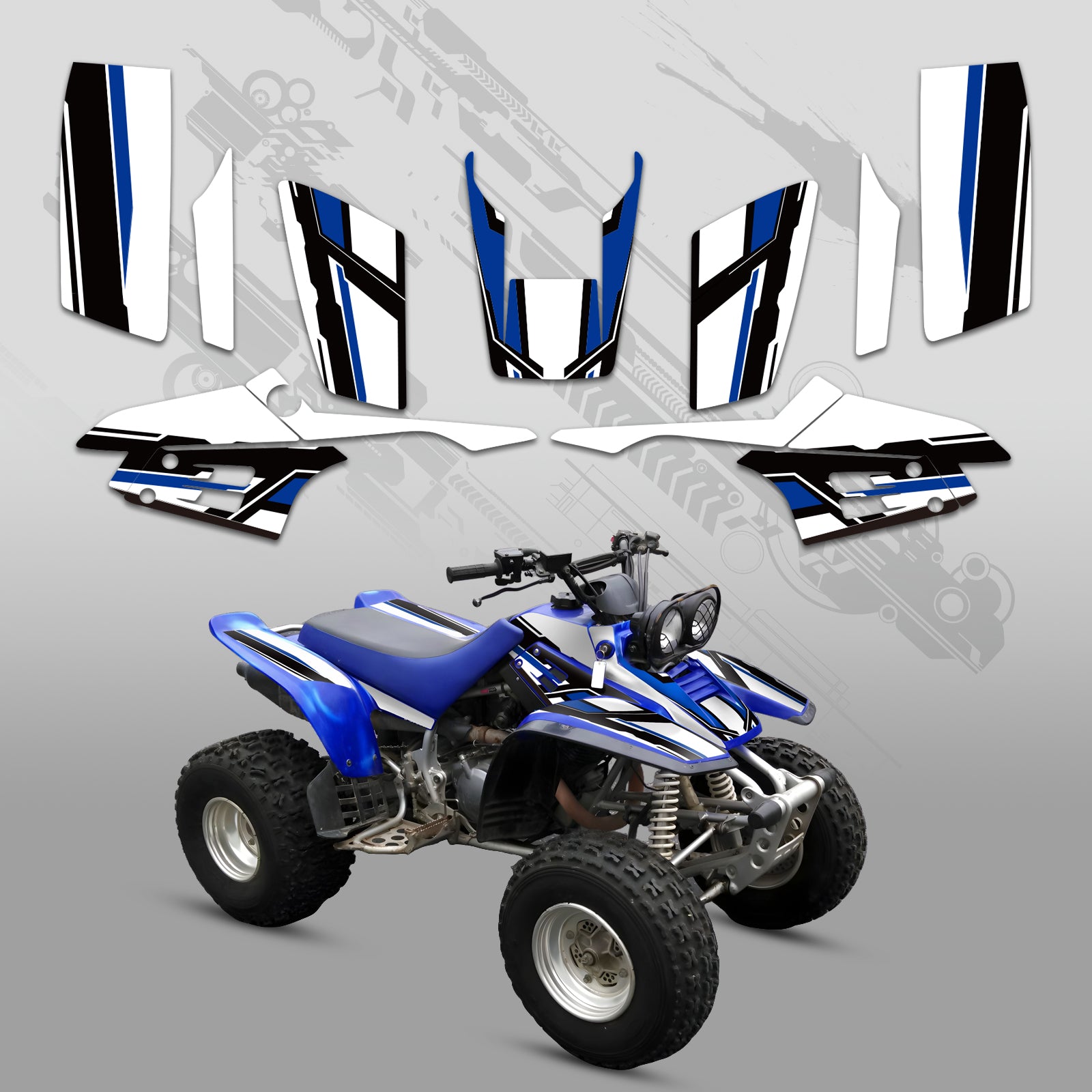 ATV Full Graphics Decals Stickers Kit For Yamaha Warrior 350 1987-2004