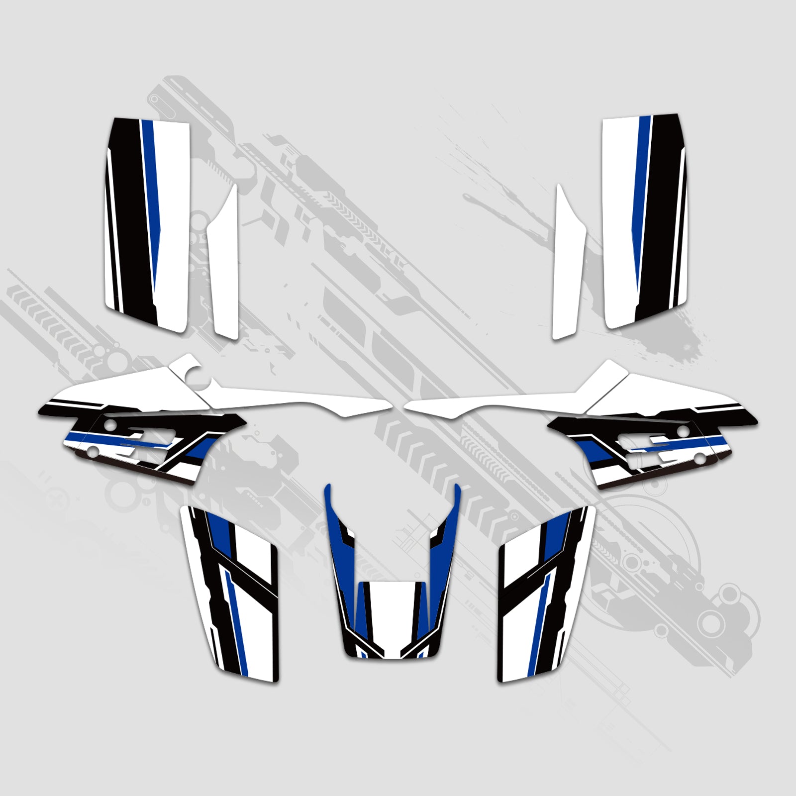 ATV Full Graphics Decals Stickers Kit For Yamaha Warrior 350 1987-2004