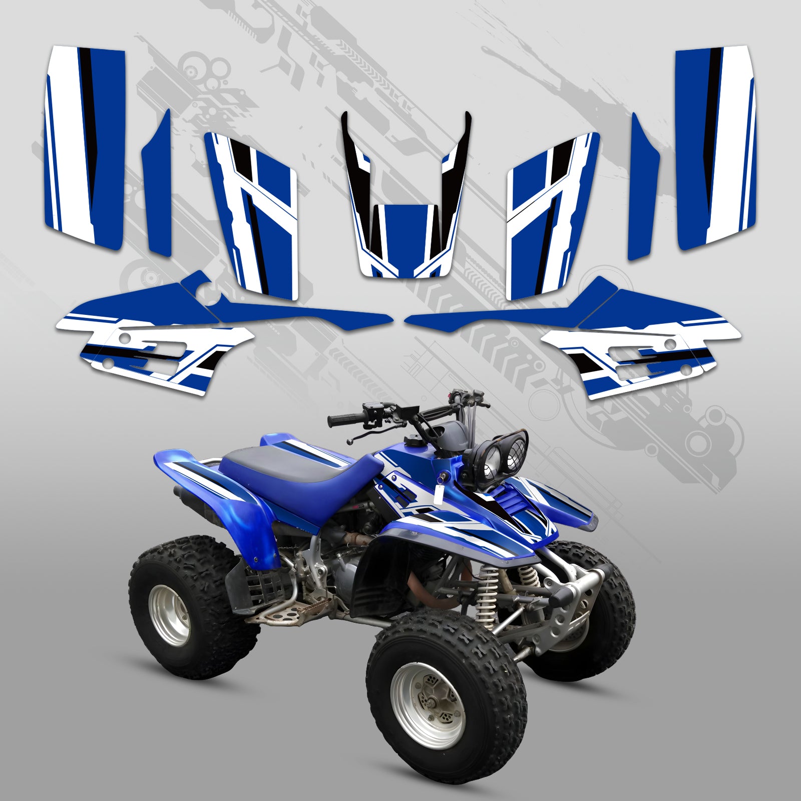 ATV Full Graphics Decals Stickers Kit For Yamaha Warrior 350 1987-2004