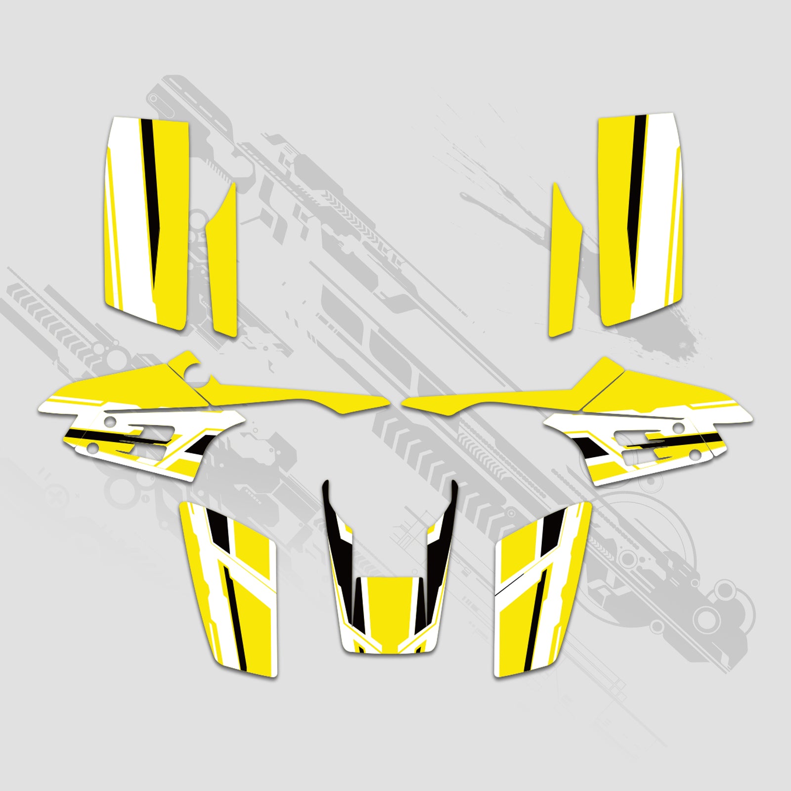 ATV Full Graphics Decals Stickers Kit For Yamaha Warrior 350 1987-2004