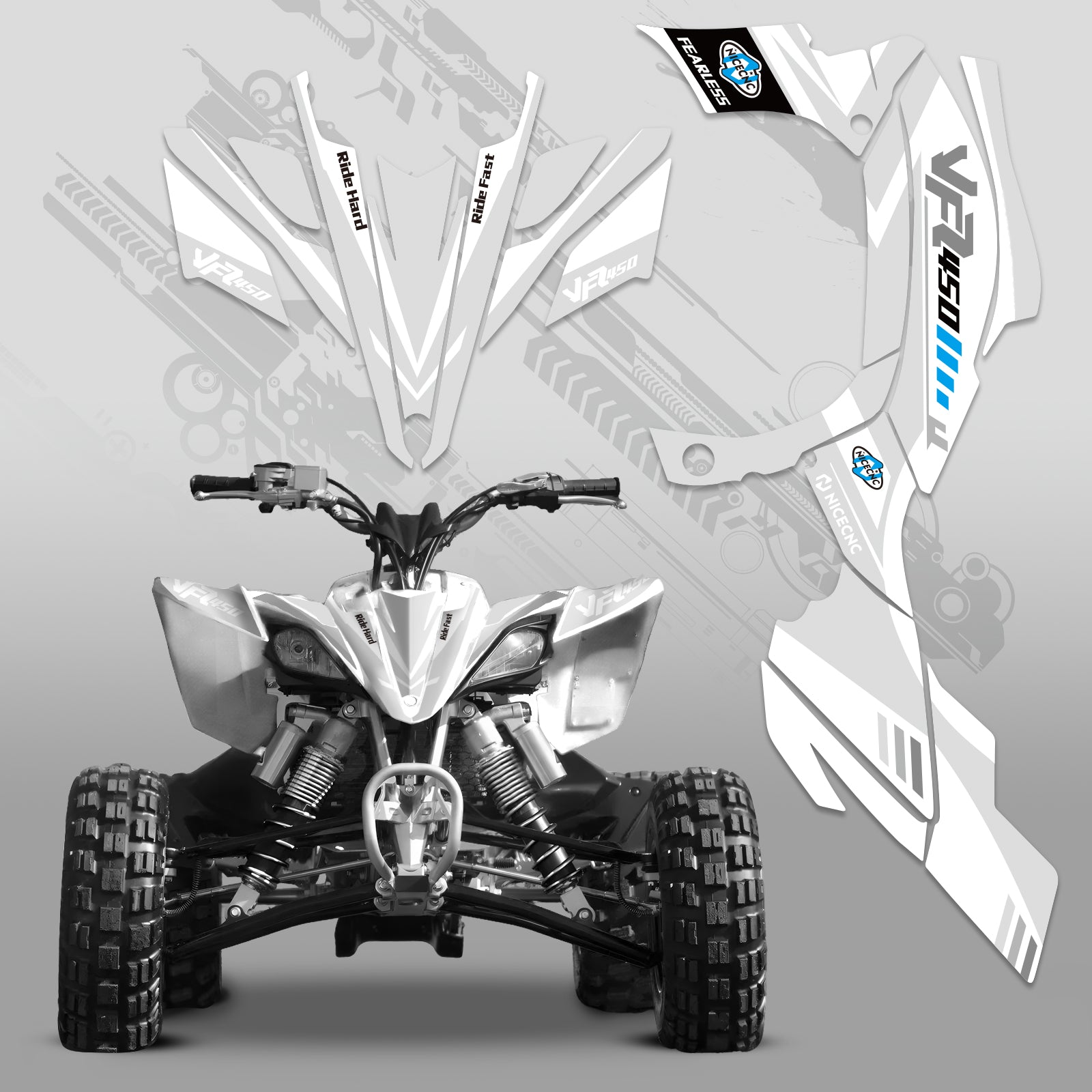 ATV Full Graphics Decals Stickers Set For YAMAHA YFZ450R YFZ450X 2009-2013