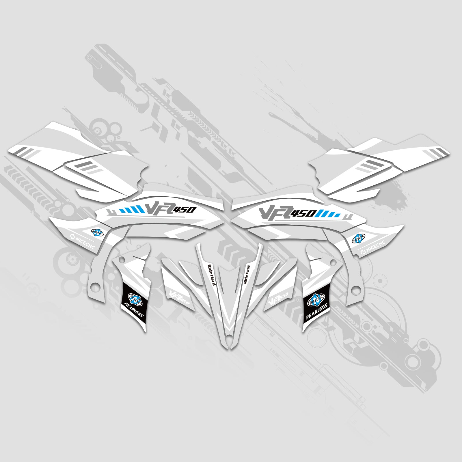 ATV Full Graphics Decals Stickers Set For YAMAHA YFZ450R YFZ450X 2009-2013