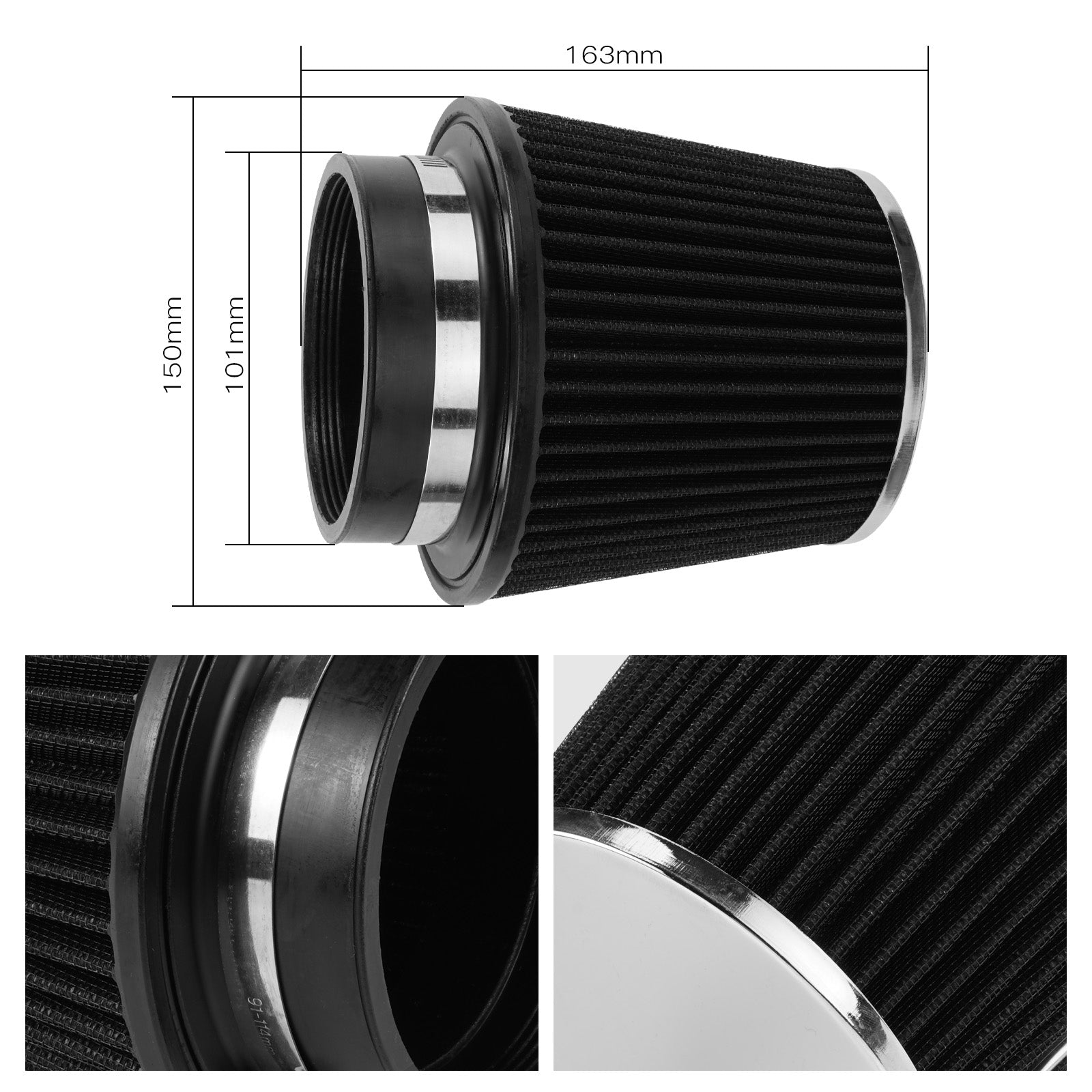 High Flow Reusable ATV Air Filter Cleaner For Yamaha YFZ450R 2009-2025