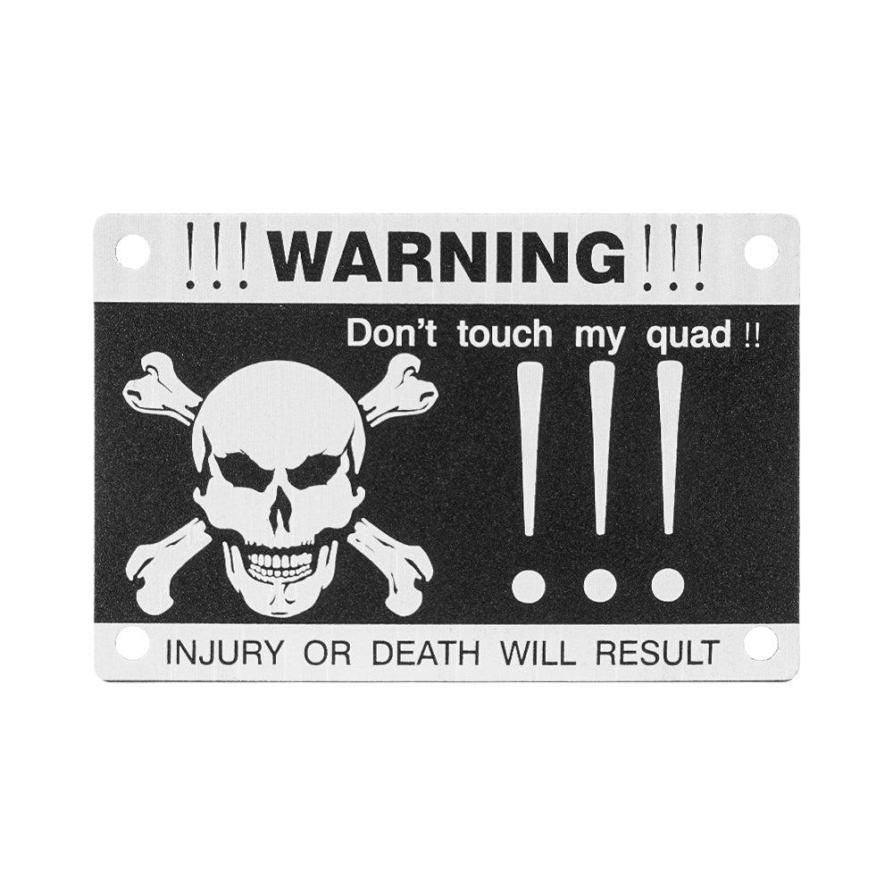 ATV Fender Warning Tags Stickers Badges Plates For Yamaha YFZ450R 2009-2024