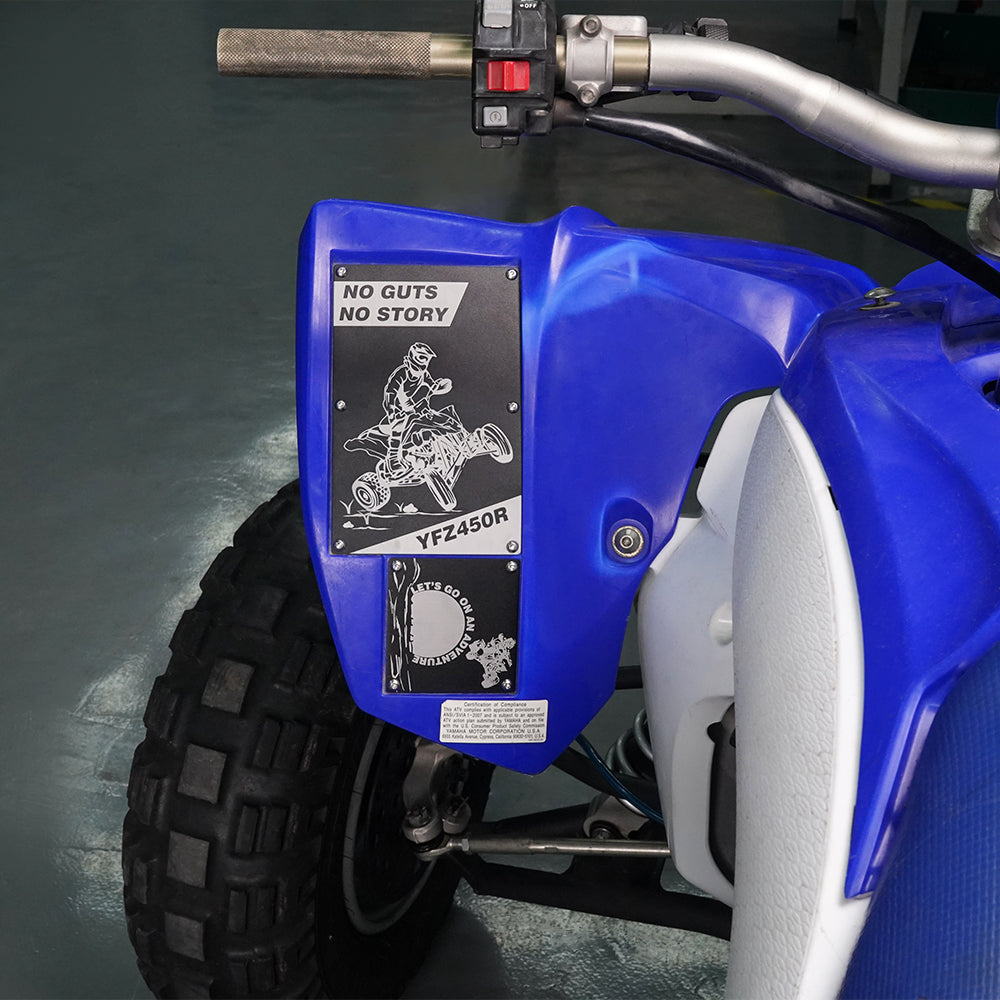 ATV Fender Warning Tags Stickers Badges Plates For Yamaha YFZ450R 2009-2024