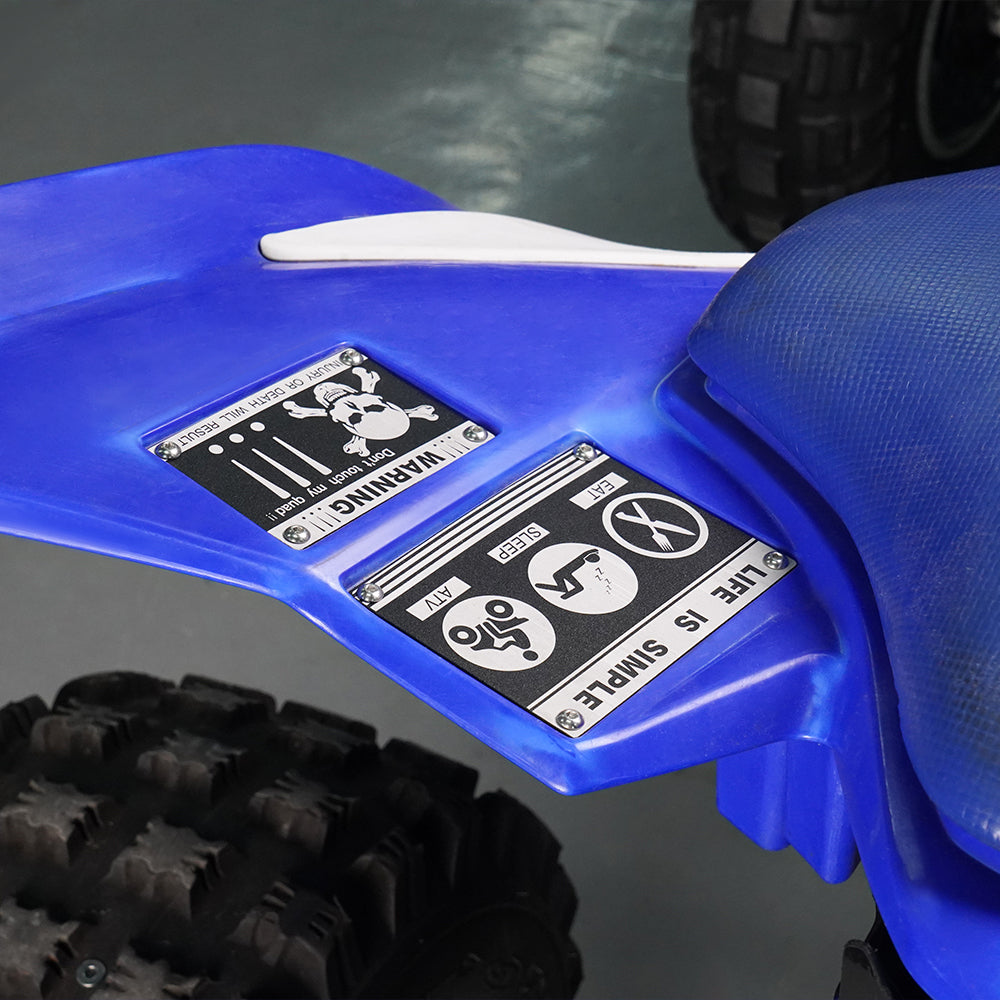 ATV Fender Warning Tags Stickers Badges Plates For Yamaha YFZ450R 2009-2024