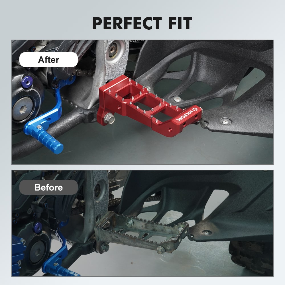 ATV Left + Right Footpegs Foot Rest Pedals Assy For Yamaha YFZ450R