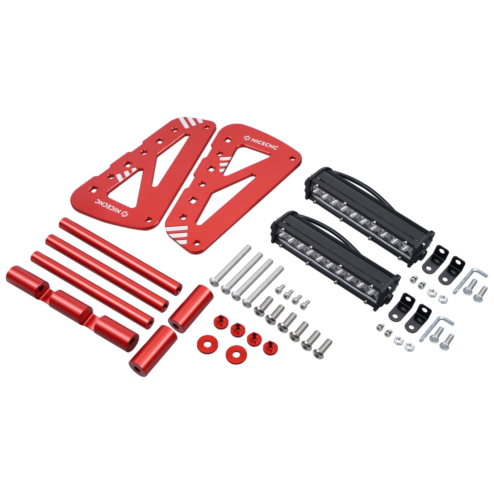 ATV Front Bumper with LED Dual Lights Bar Kit For Yamaha YFZ450R 2009-2024