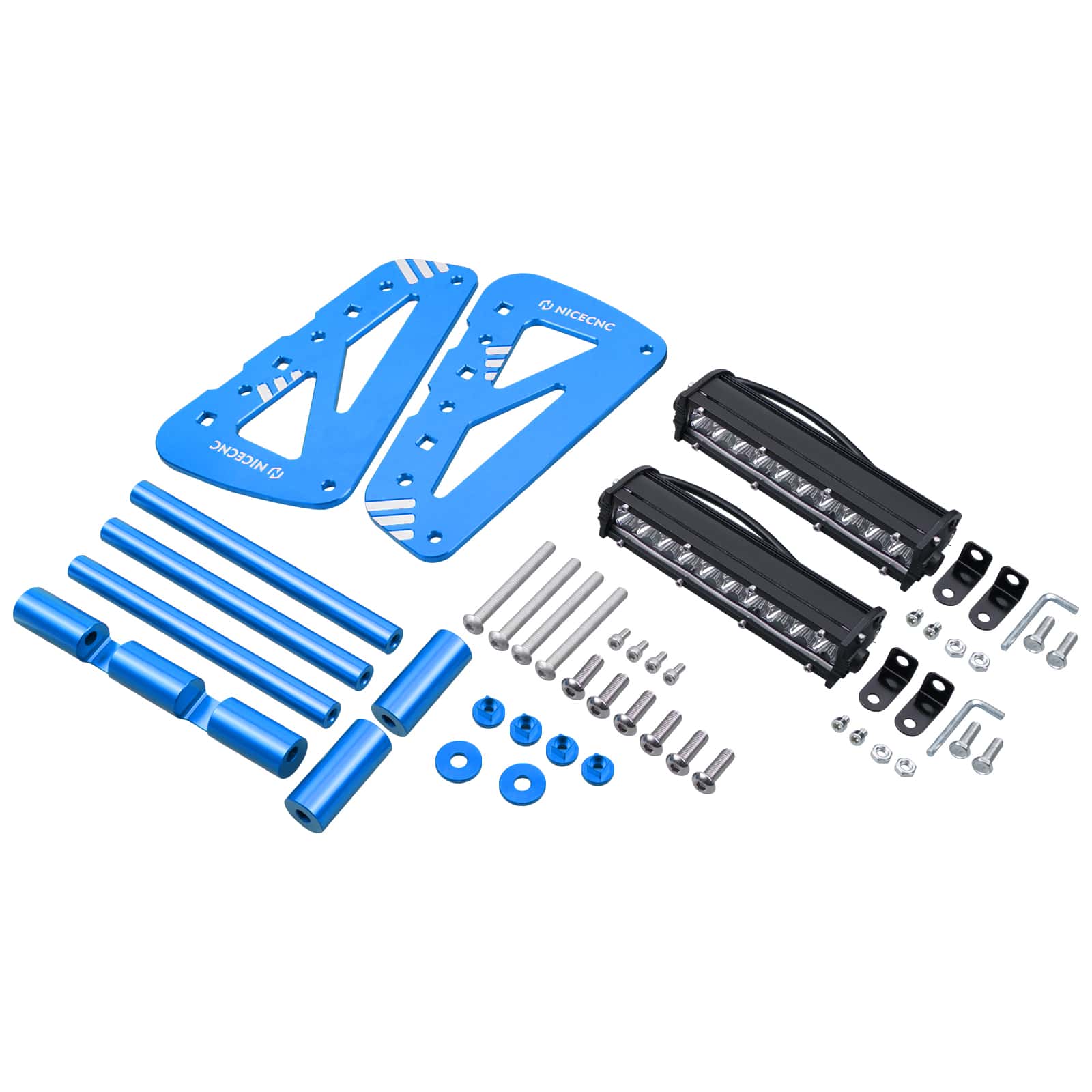 ATV Front Bumper with LED Dual Lights Bar Kit For Yamaha YFZ450R 2009-2024