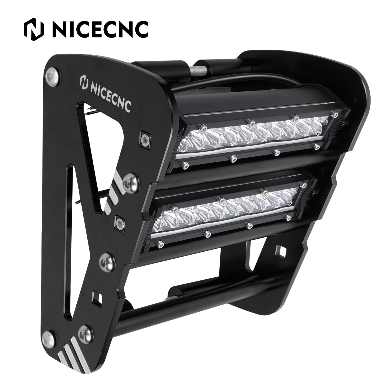 ATV Front Bumper with LED Dual Lights Bar Kit For Yamaha YFZ450R 2009-2024