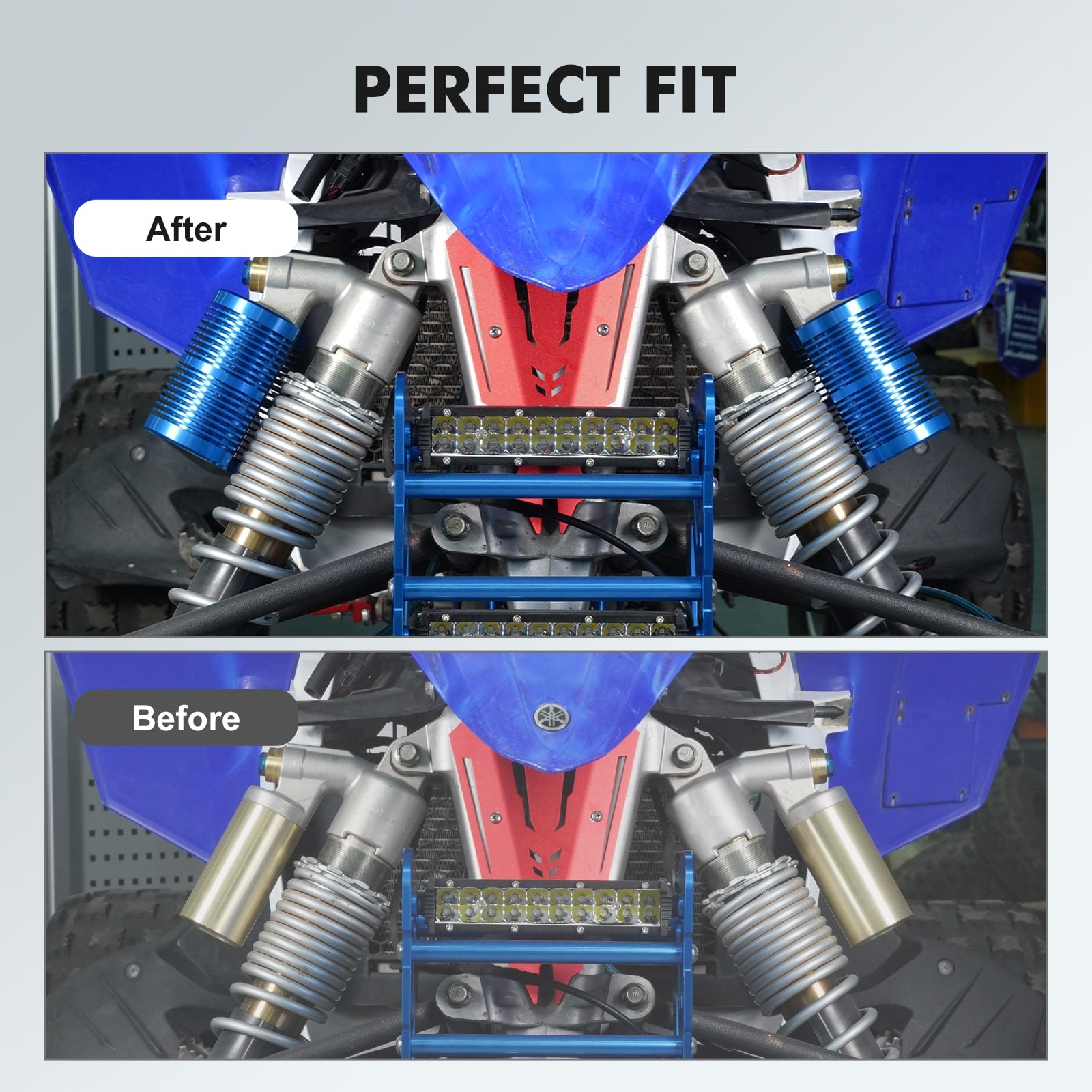 Pair ATV 16Pins Front Shock Absorber Coolers For Yamaha YFZ450R 2009-2024