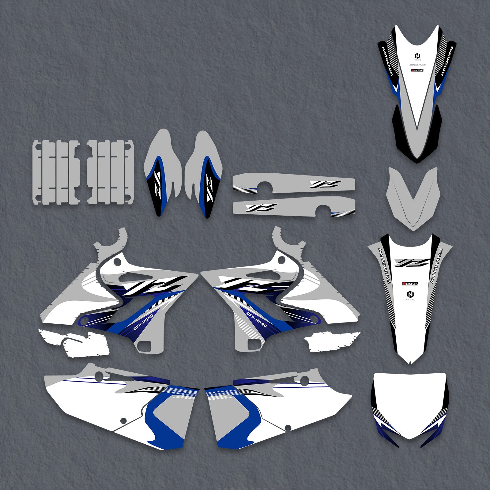 Motorcycle Full Graphics Decals Stickers Kit For Yamaha YZ125 YZ250 2015-2021