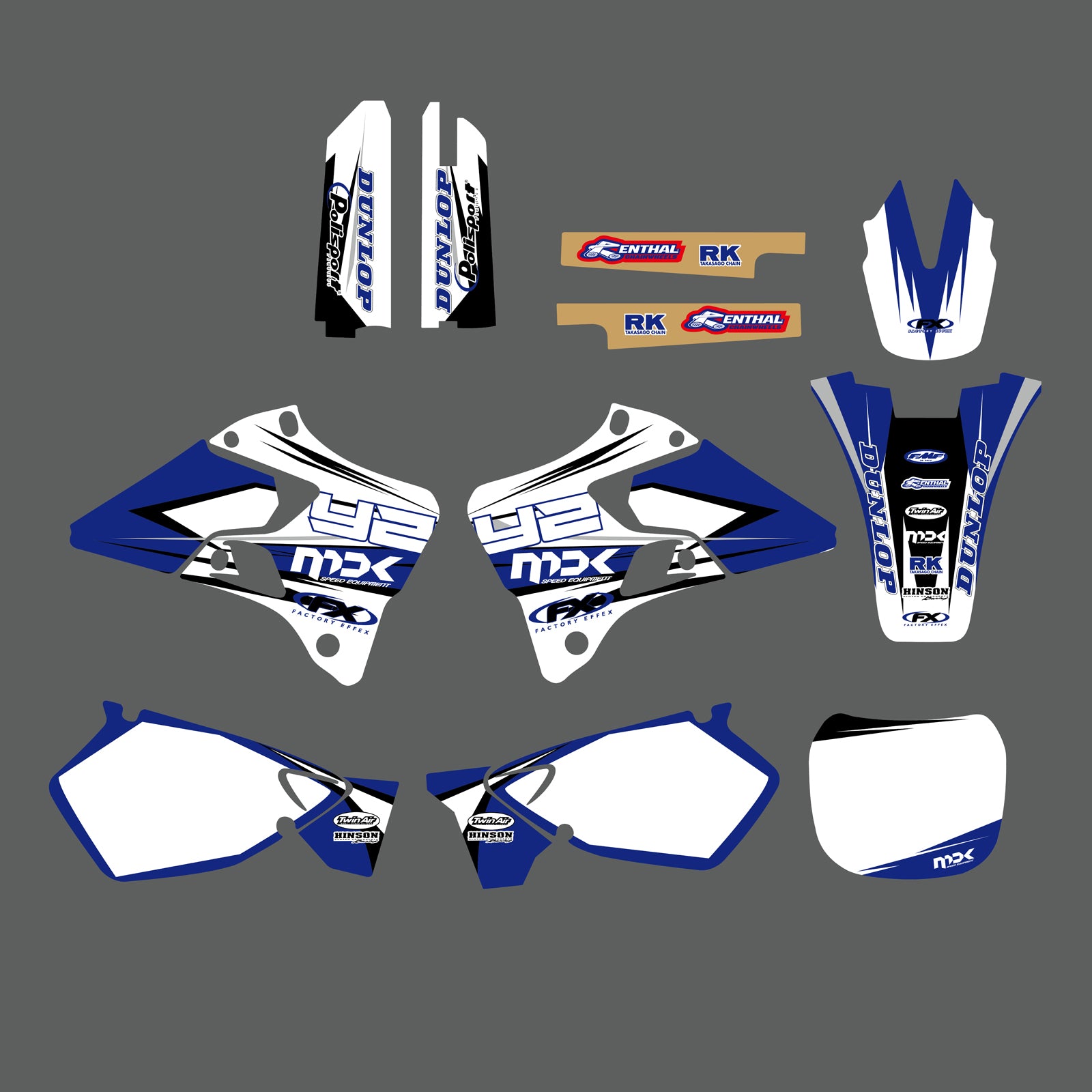 Team Graphics Set For Yamaha YZ125/YZ250 1996-2001