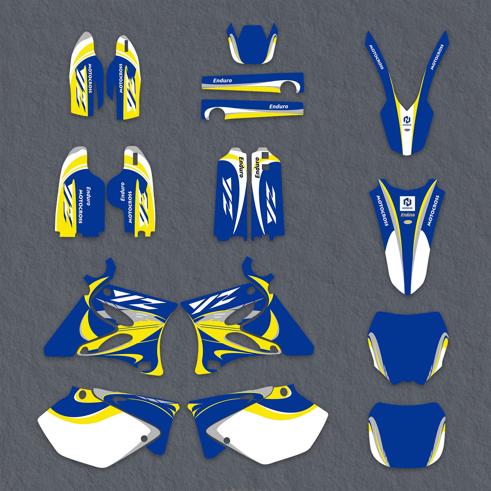 Motorcycle Full Graphics Decals Stickers Kit For YAMAHA YZ125 YZ250 2002-2014