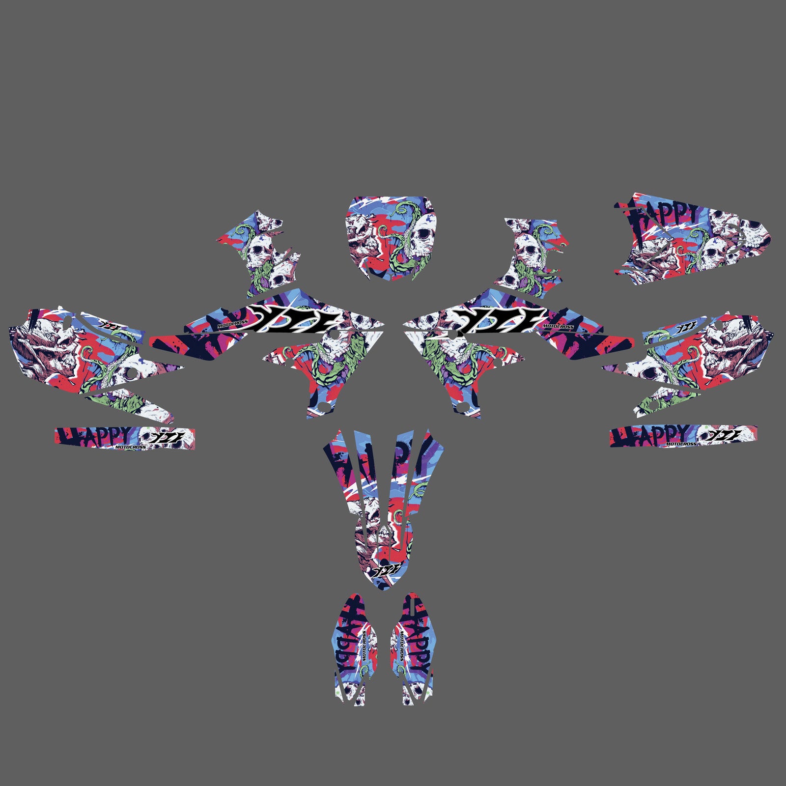 Motorcycle Decals Graphic Stickers Kit For YAMAHA YZF250 2019-2023 YZF450 2018-2222