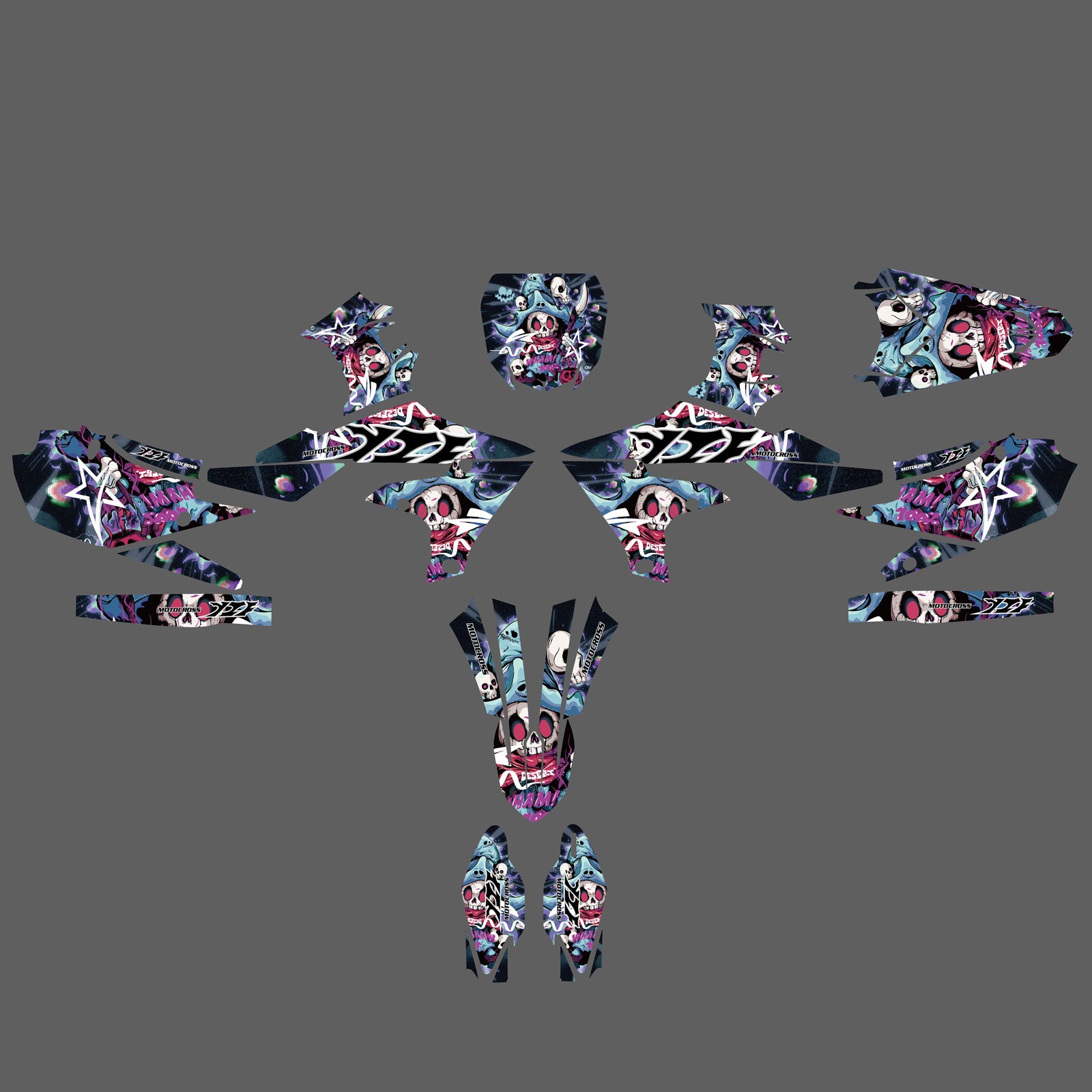 Motorcycle Decals Graphic Stickers Kit For YAMAHA YZF250 2019-2023 YZF450 2018-2222