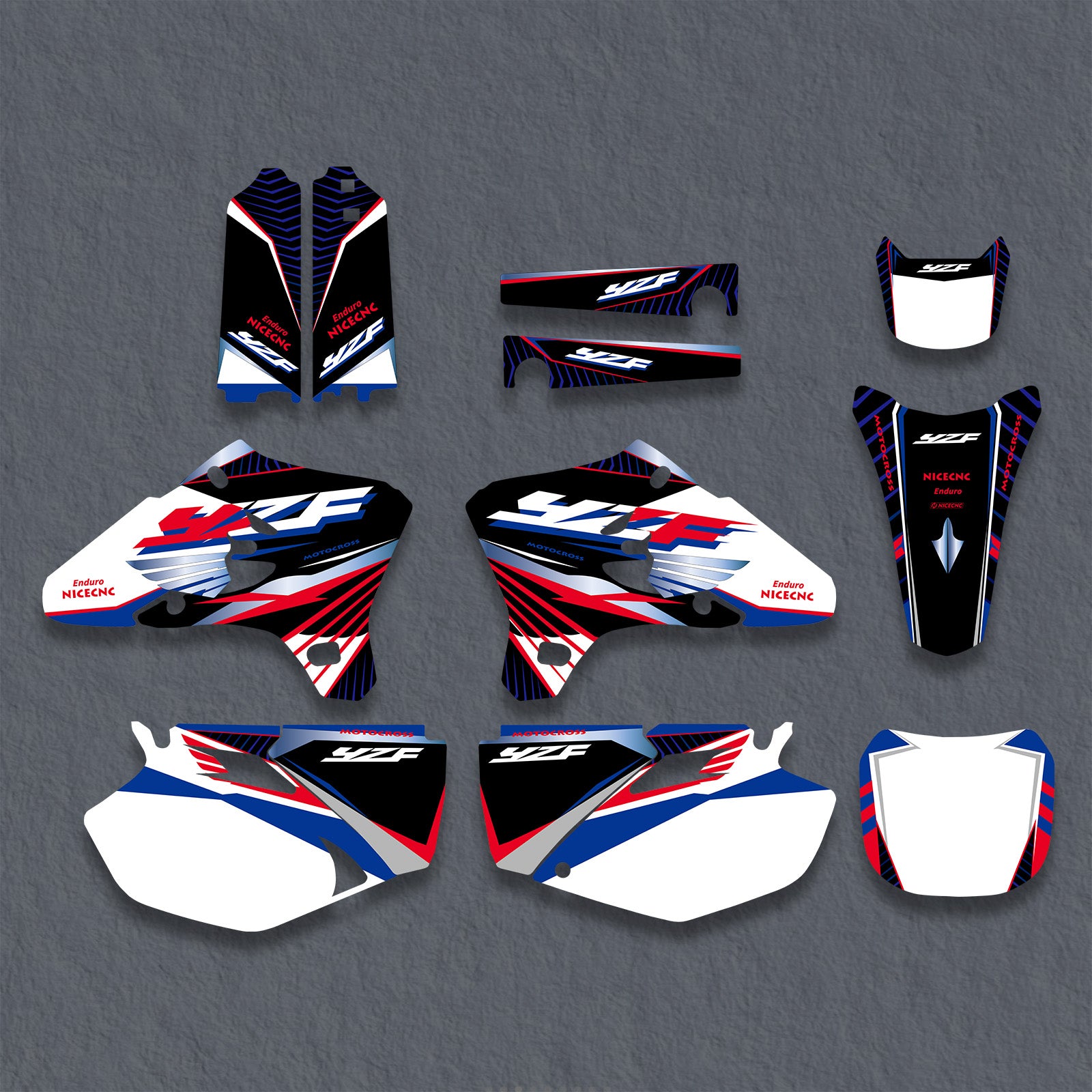 Unfinished ABS Plastic Fairing Kit - 7-Piece Fender Set For Apollo Orion 125cc 150cc 250cc Dirt Bike