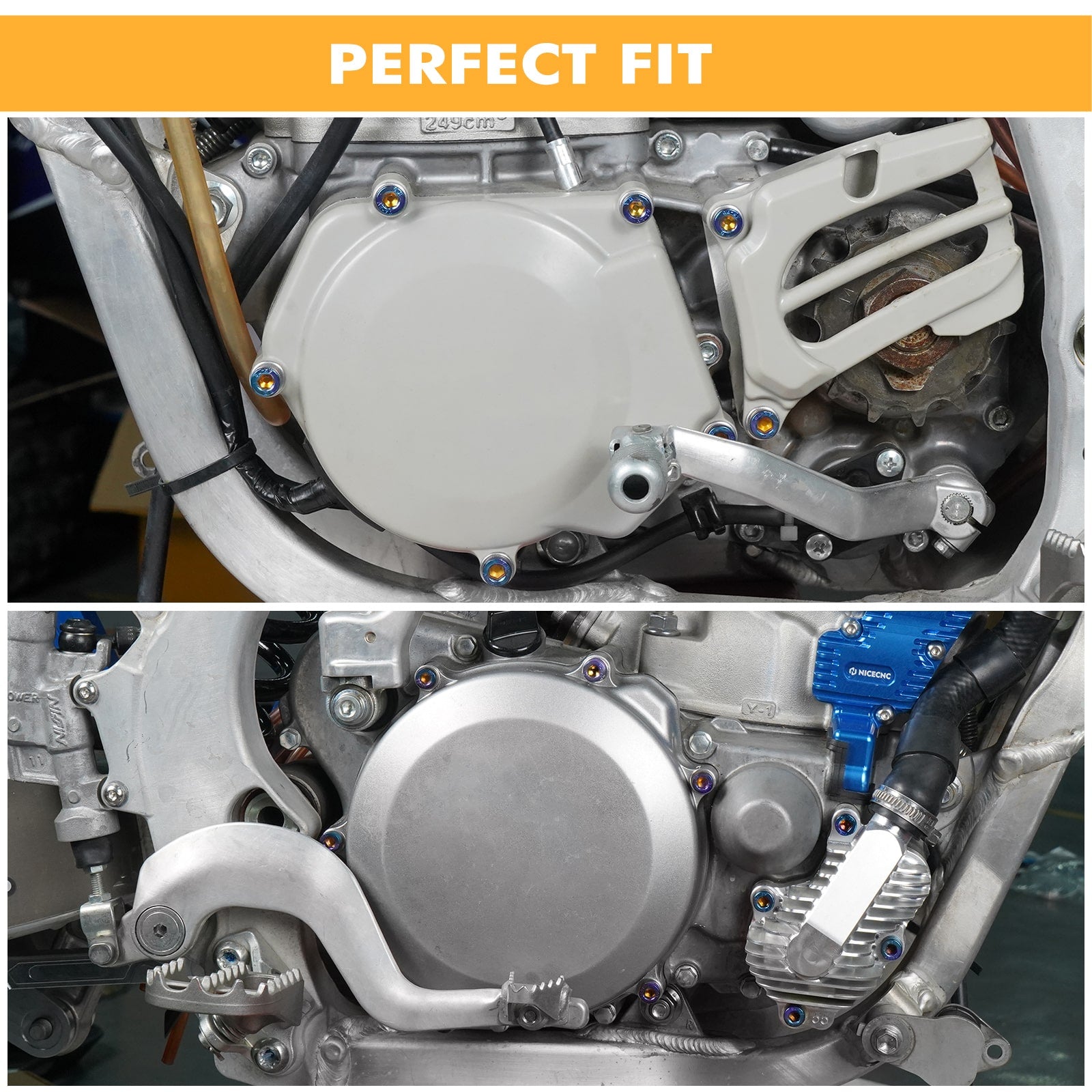 Flange Socket Head Screws Clutch Side Bolts For Yamaha YZ250 1999-2024 YZ250X 2016-2024