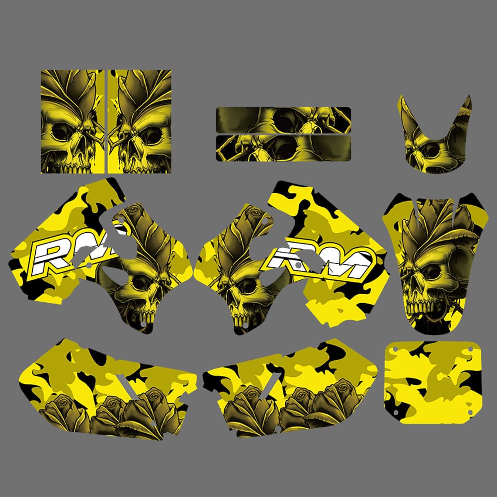 Motocross Full Team Graphic Background Fairing Decal Sticker For Suzuki RM125 RM250