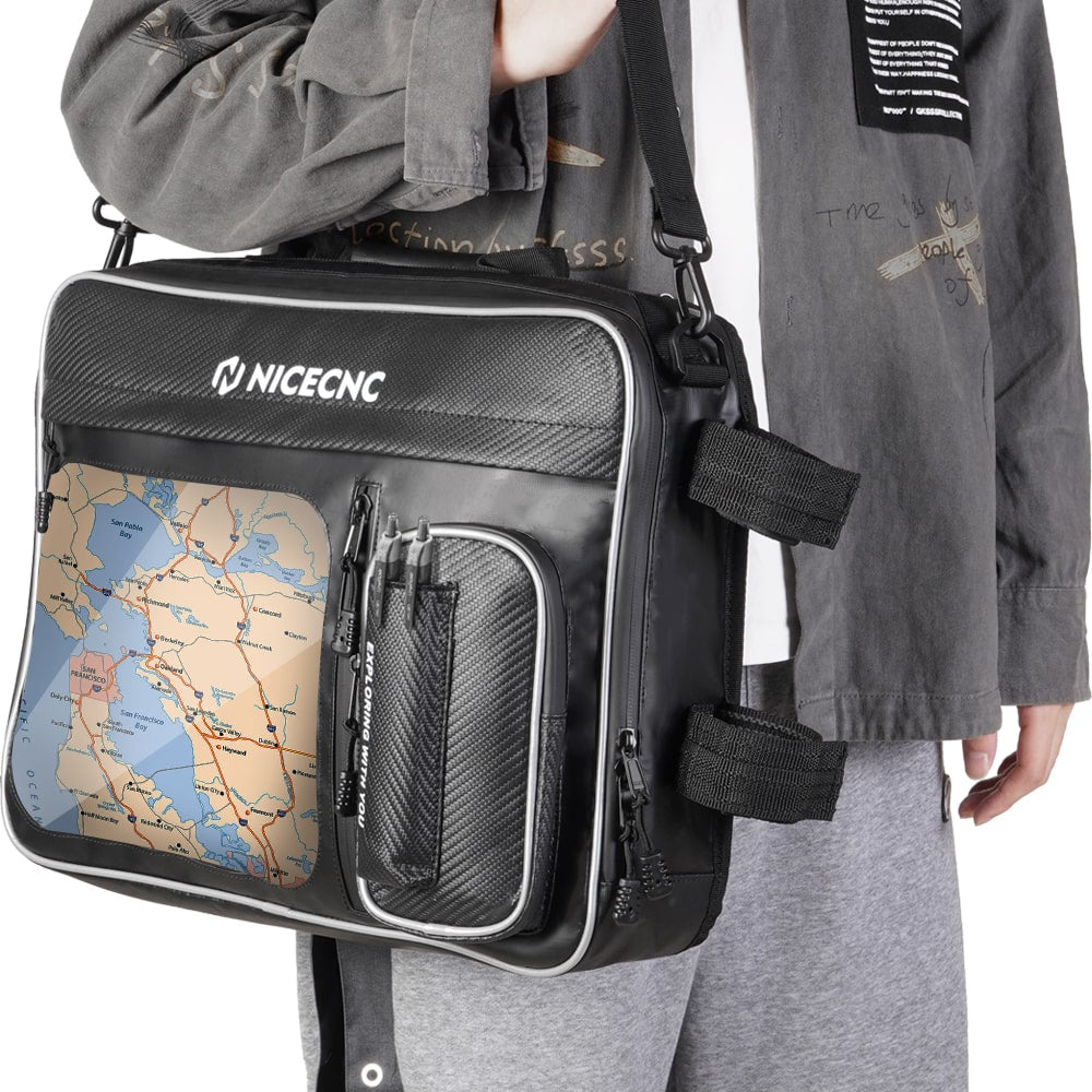 Upgraded Overhead UTV Storage Roof Bag Large Capacity 1680D Oxford Fabric For Can Am Maverick X3